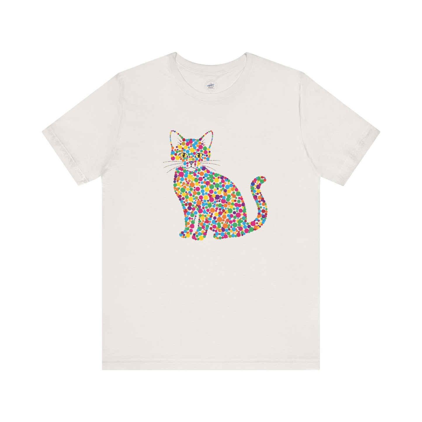 Day Dot Style, Colorful Cat Graphic Tee, Perfect Gift for Cat Lovers, Cute Animal Shirt, Casual Wear, Birthday Gift, Pet Lover Apparel