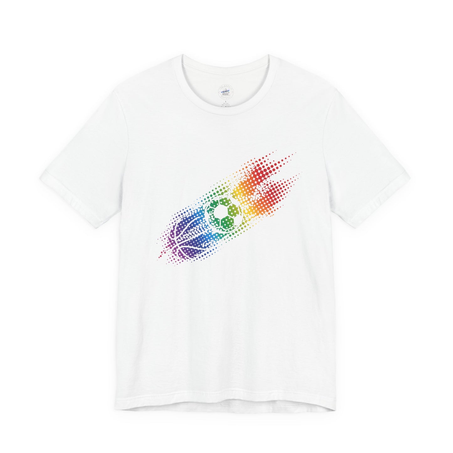 Multi-Sports Rainbow Day Dot Sports Tee, Unisex Tee for Athletes, Fun Gift for Sports Lovers, Ideal for Pride Events, Casual Wear
