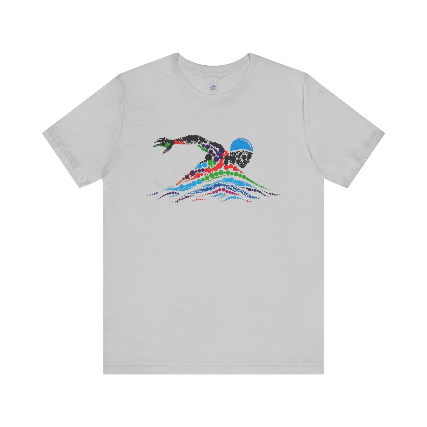 Vibrant Cool Wave Competition Swimmer Graphic Tee - Unisex Jersey Short Sleeve, Casual Wear, Summer Vibes, Gift for Nature Lovers, Beach Outfit, Festival Style