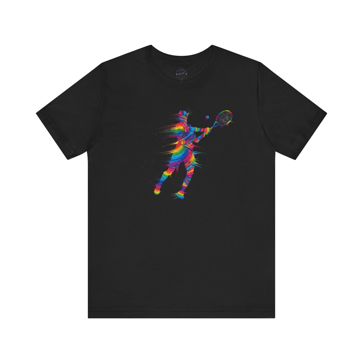 Colorful Day Dot Style Tennis Player Unisex Tee, Sporty Outfit, Gift for Tennis Lovers, Athleisure Tee, Vibrant Streetwear, Tennis Gift, Summer Style