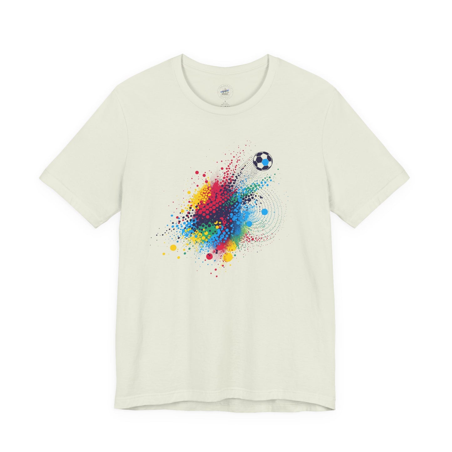 Colorful Day Dot Soccer Splash Tee - Unisex Short Sleeve Shirt, Sports Fan Gift, Casual Wear, Fun Summer Tee, Active Lifestyle Top
