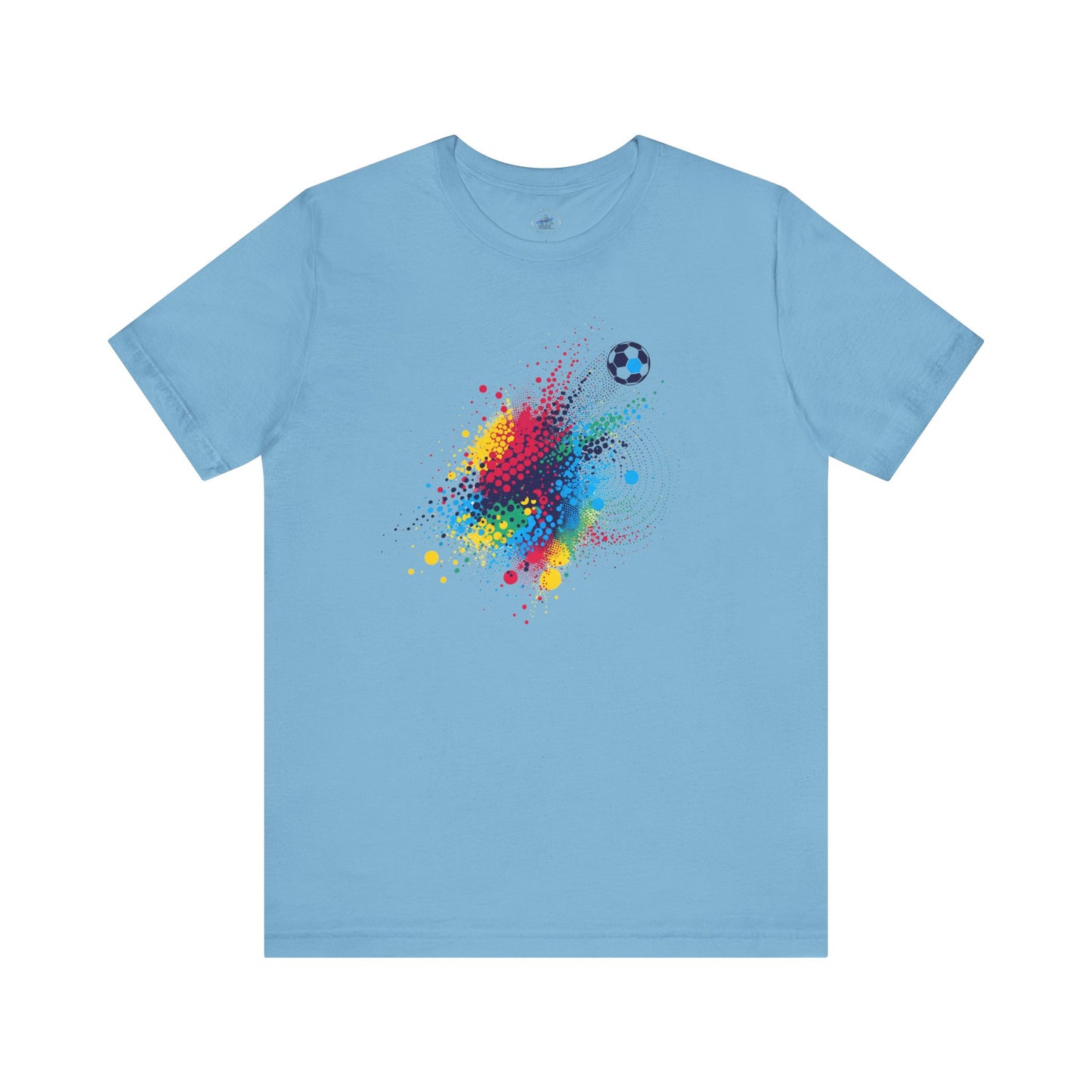 Colorful Day Dot Soccer Splash Tee - Unisex Short Sleeve Shirt, Sports Fan Gift, Casual Wear, Fun Summer Tee, Active Lifestyle Top