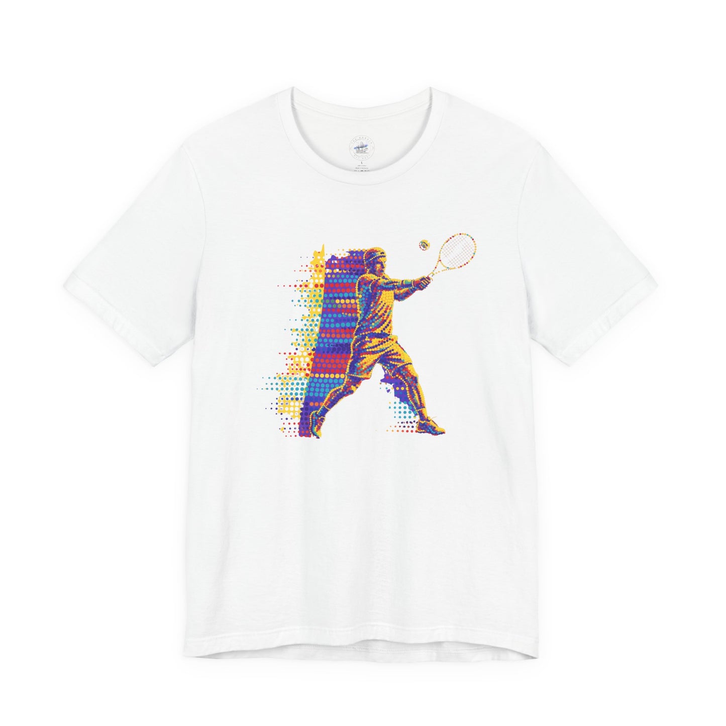 Vibrant Day Dot Tennis Swing Tee, Sports Apparel, Tennis Lover Gift, Activewear for Him/Her, Perfect for Birthdays, Summer Outings