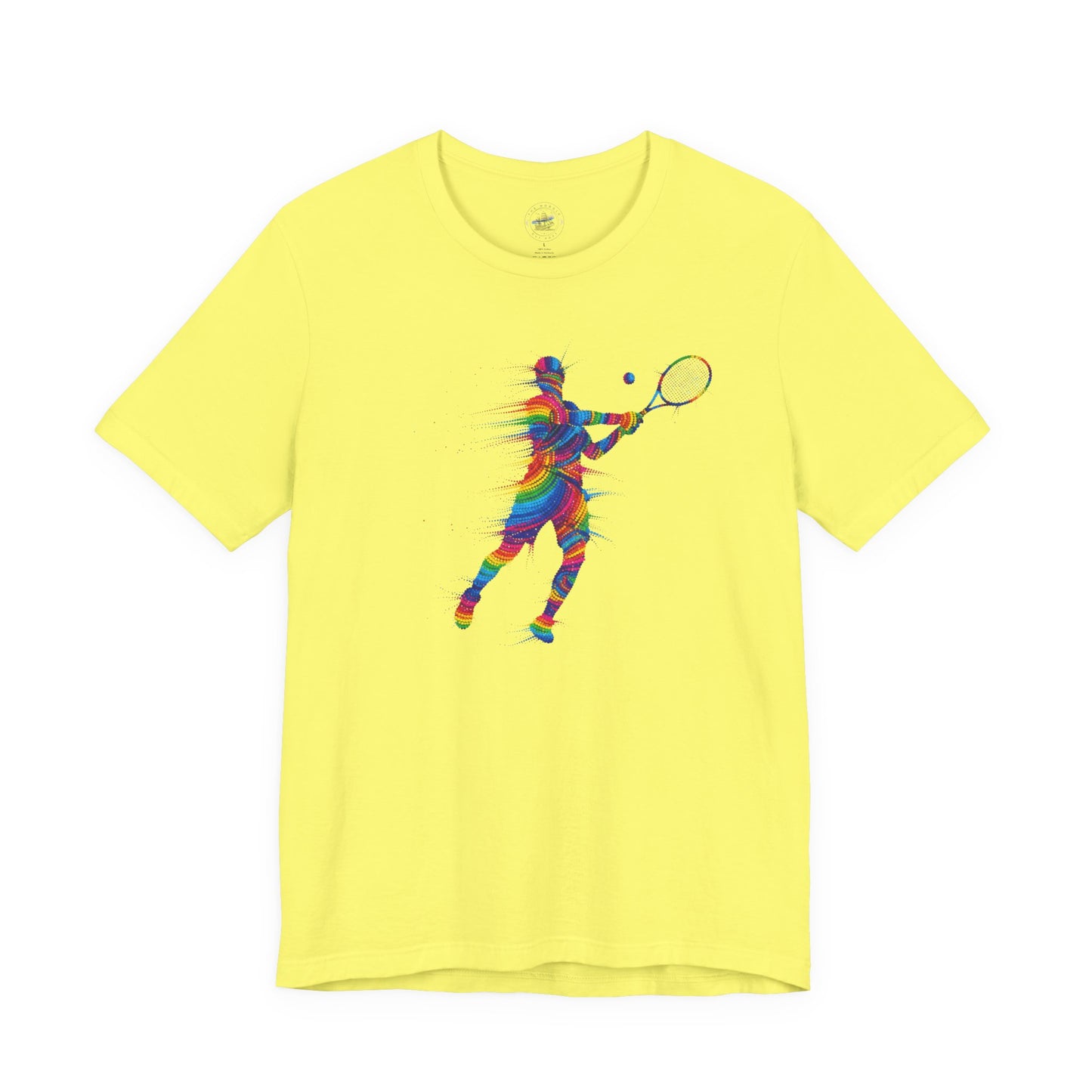 Colorful Day Dot Style Tennis Player Unisex Tee, Sporty Outfit, Gift for Tennis Lovers, Athleisure Tee, Vibrant Streetwear, Tennis Gift, Summer Style