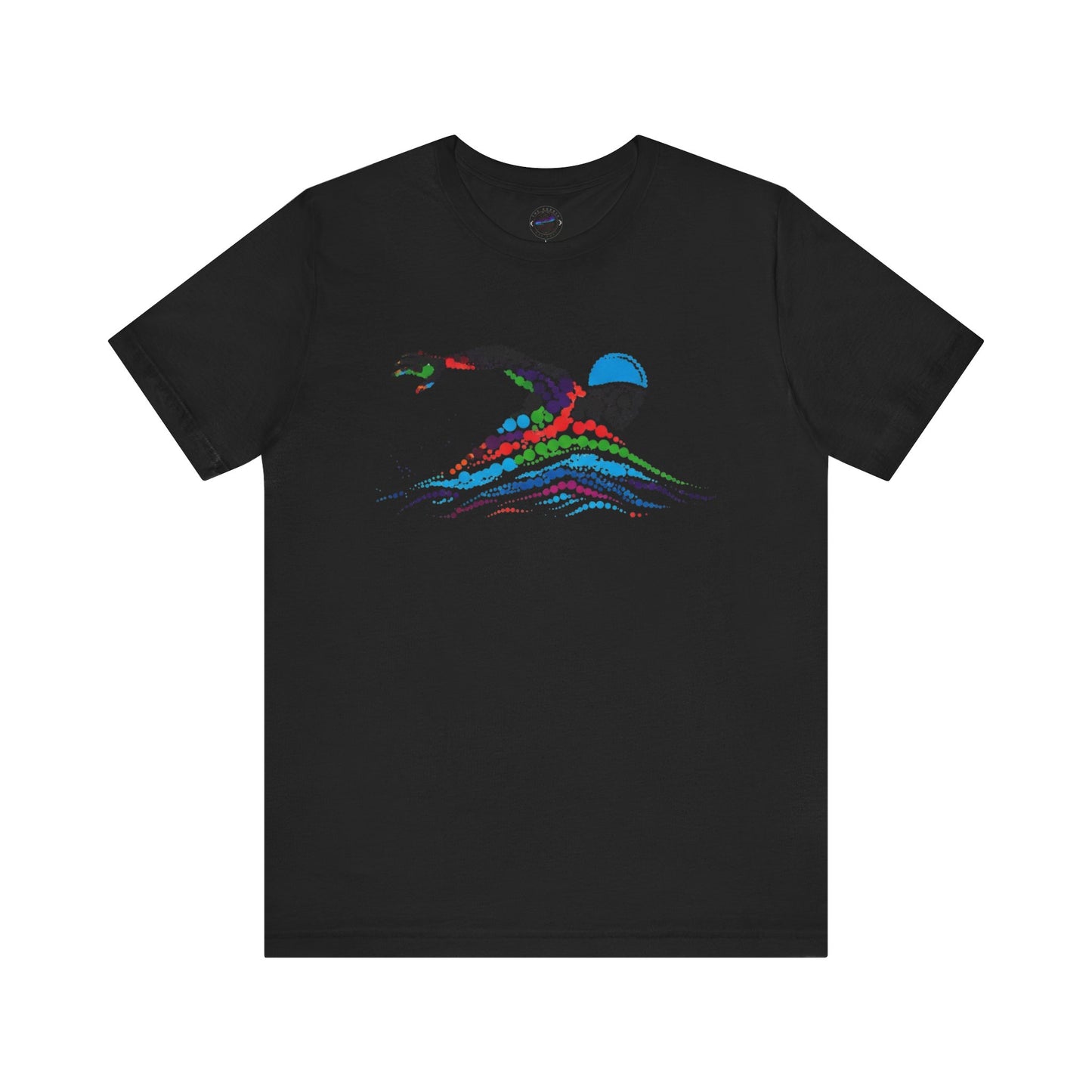 Vibrant Cool Wave Competition Swimmer Graphic Tee - Unisex Jersey Short Sleeve, Casual Wear, Summer Vibes, Gift for Nature Lovers, Beach Outfit, Festival Style