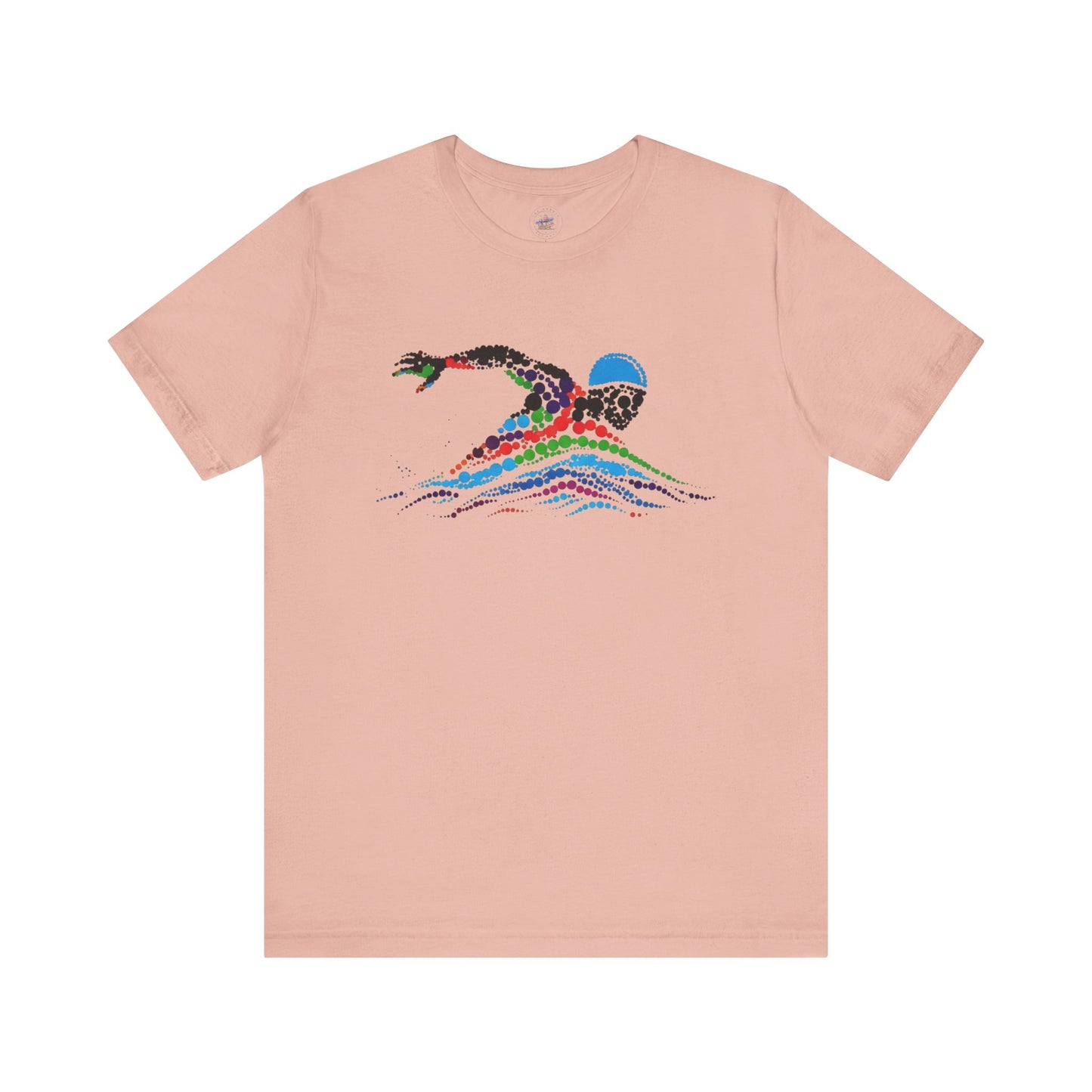 Vibrant Cool Wave Competition Swimmer Graphic Tee - Unisex Jersey Short Sleeve, Casual Wear, Summer Vibes, Gift for Nature Lovers, Beach Outfit, Festival Style