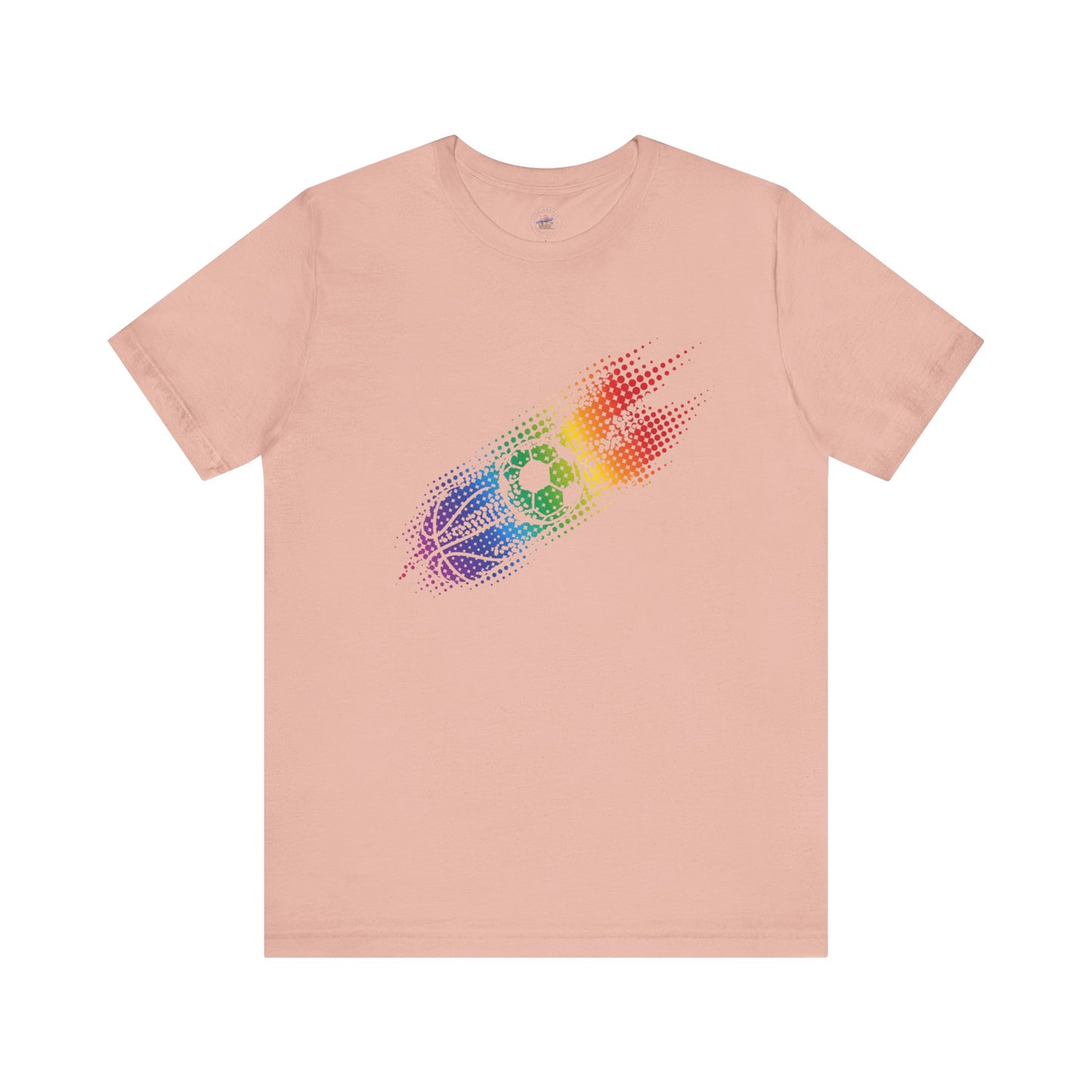 Multi-Sports Rainbow Day Dot Sports Tee, Unisex Tee for Athletes, Fun Gift for Sports Lovers, Ideal for Pride Events, Casual Wear