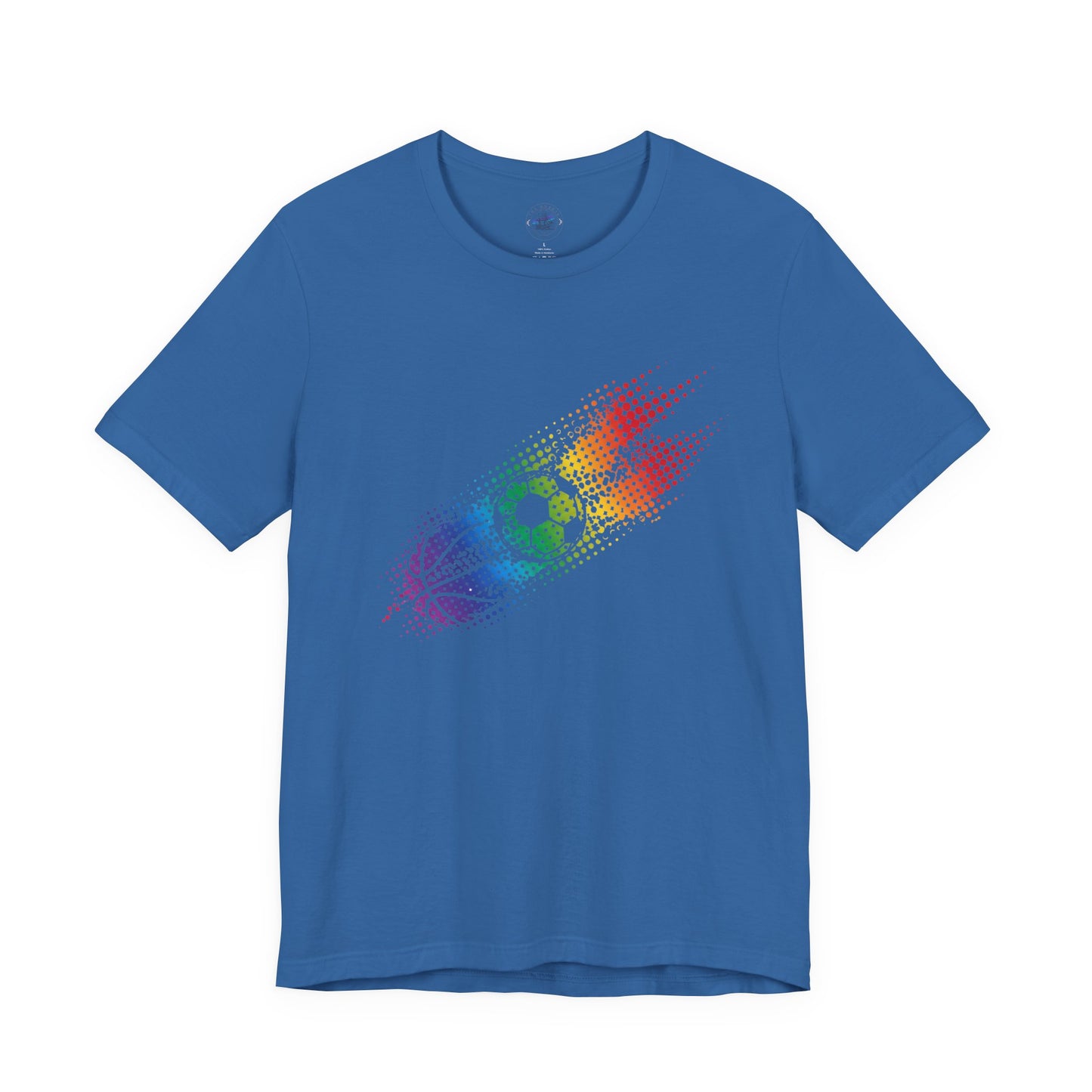 Multi-Sports Rainbow Day Dot Sports Tee, Unisex Tee for Athletes, Fun Gift for Sports Lovers, Ideal for Pride Events, Casual Wear