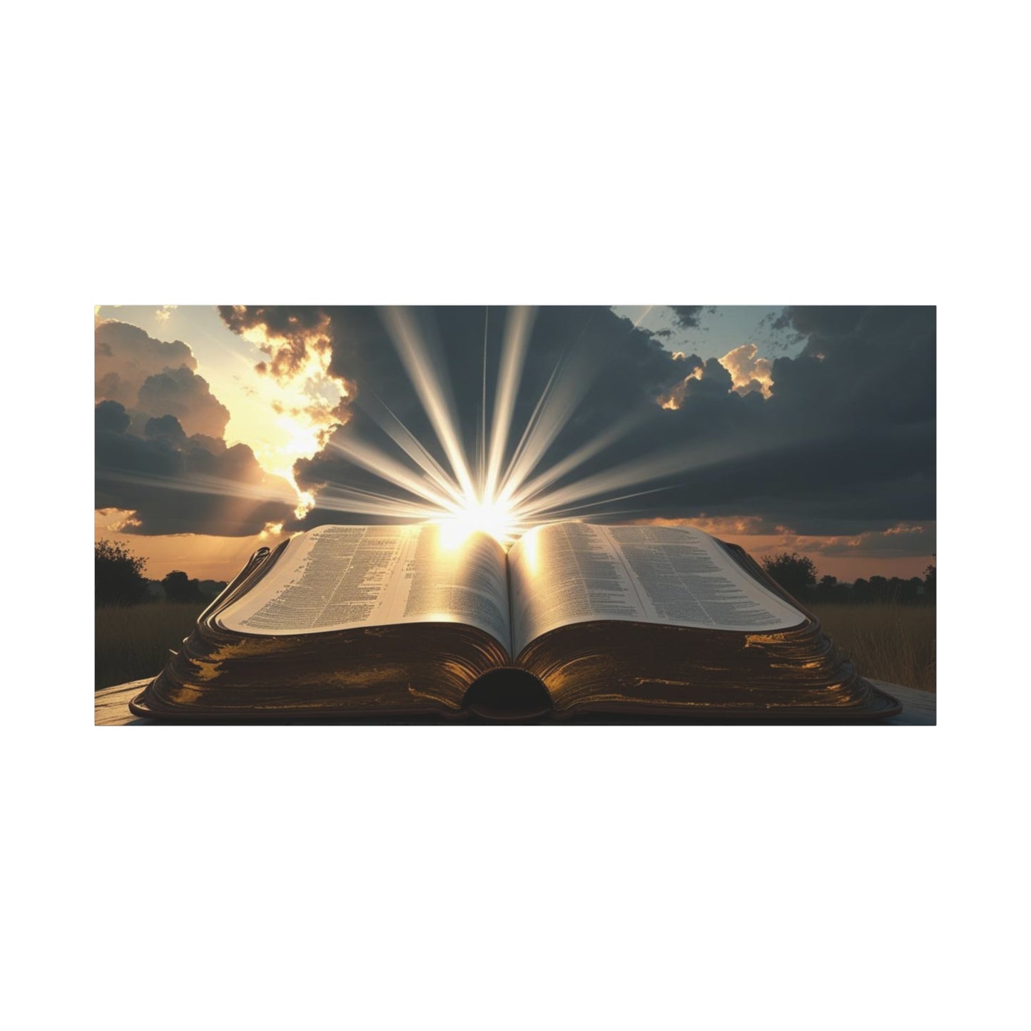 Faith Inspirational Open Bible, Sunrise, Canvas Wall Art, Motivational Home Decor, Bible Lovers, Religious Wall Art, Bible Verse Decoration