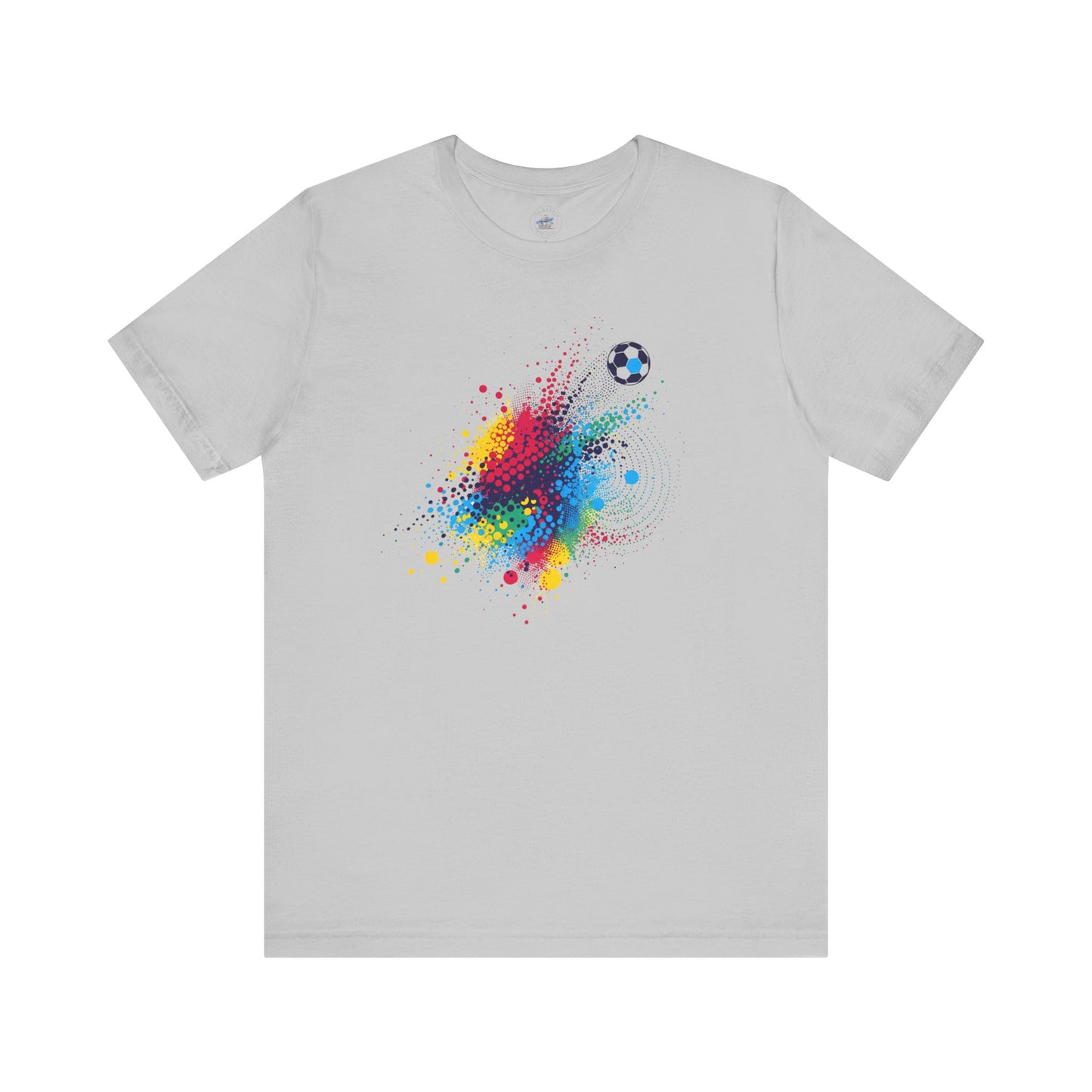 Colorful Day Dot Soccer Splash Tee - Unisex Short Sleeve Shirt, Sports Fan Gift, Casual Wear, Fun Summer Tee, Active Lifestyle Top