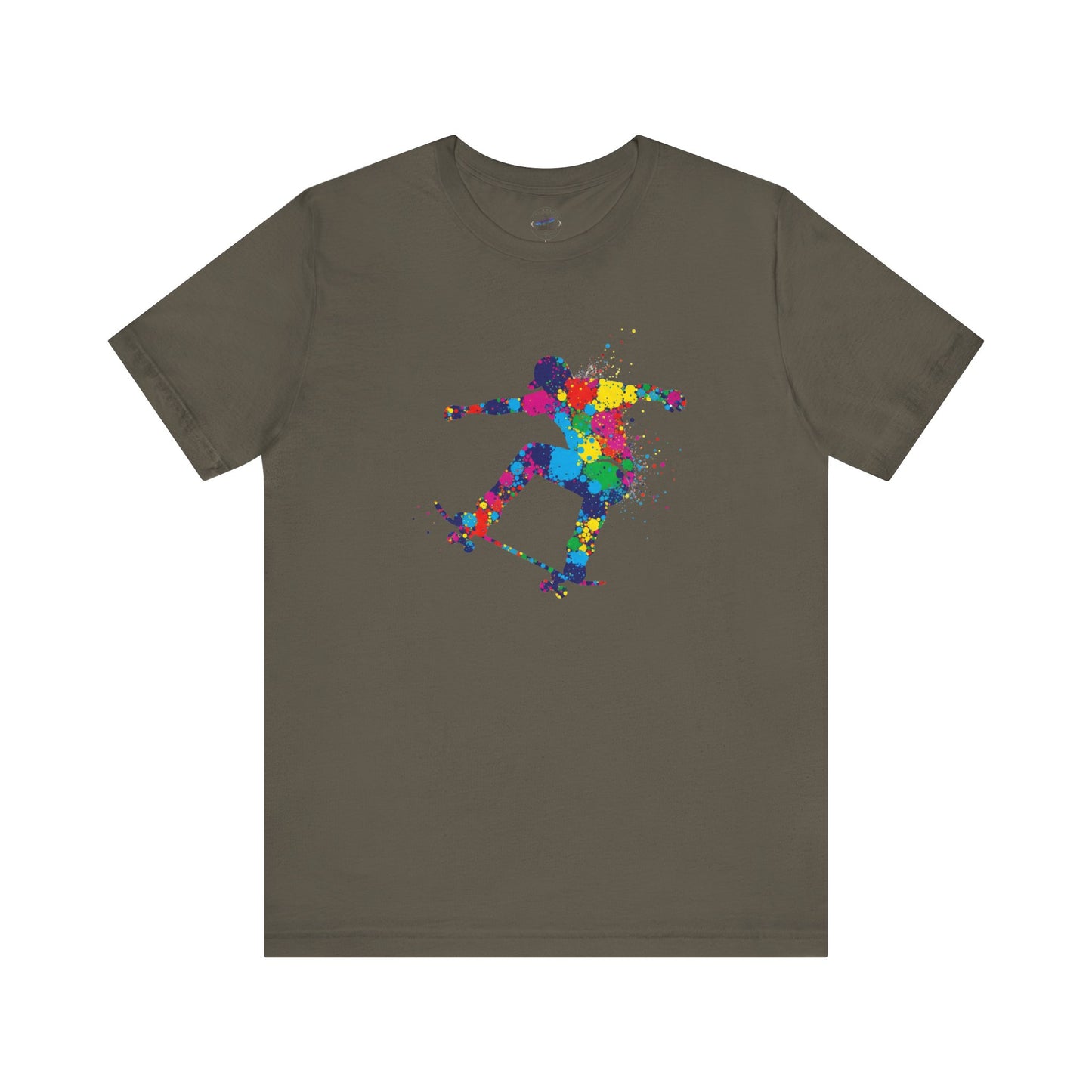 Day Dot Style Colorful Skateboarder Tee, Unisex Skate Shirt, Gift for Skaters, Summer T-Shirt, Streetwear Apparel, Cool Graphic Tee