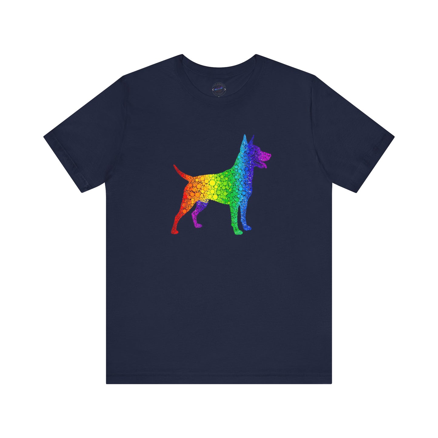 Day Dot Style, Rainbow Dog Graphic Tee, Pride Shirt, Unisex Short Sleeve, Pet Lovers Gift, Casual Wear, Dog Mom Apparel, LGBTQ+ T-Shirt