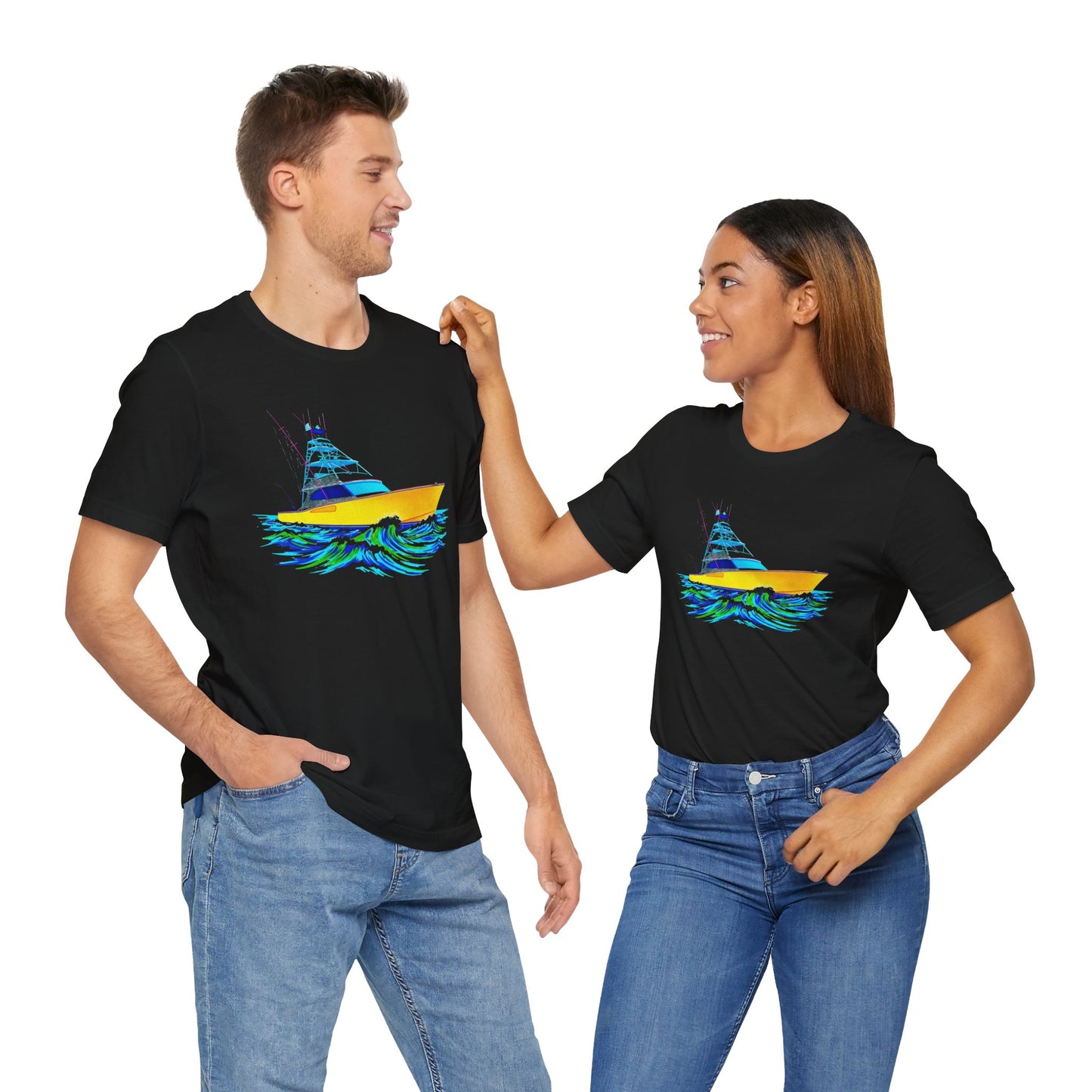 Day Dot Nautical Boat Tee, Summer Shirt, Ocean Graphic T-Shirt, Beach Wear, Sailboat Design, Gift for Sailors, Unisex Jersey Short Sleeve Tee