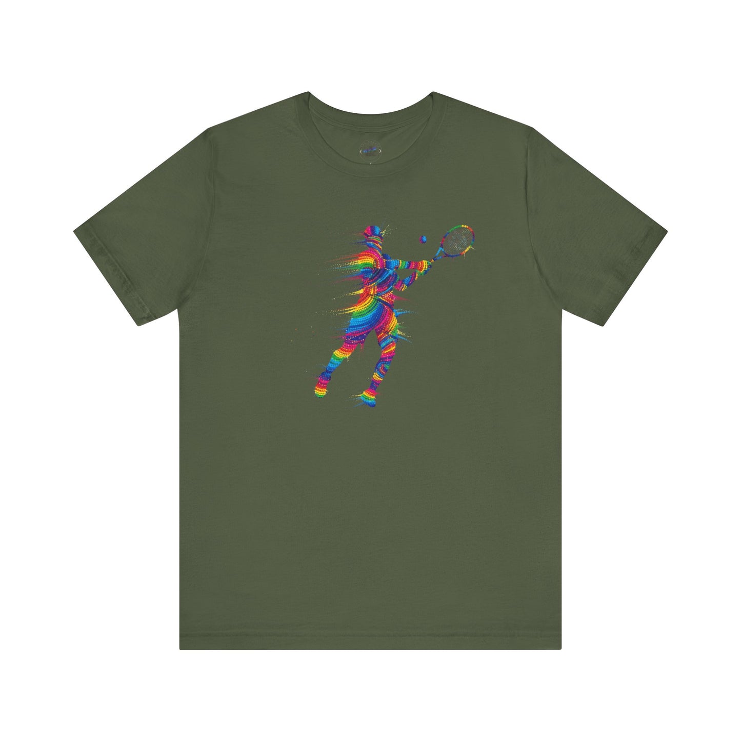 Colorful Day Dot Style Tennis Player Unisex Tee, Sporty Outfit, Gift for Tennis Lovers, Athleisure Tee, Vibrant Streetwear, Tennis Gift, Summer Style