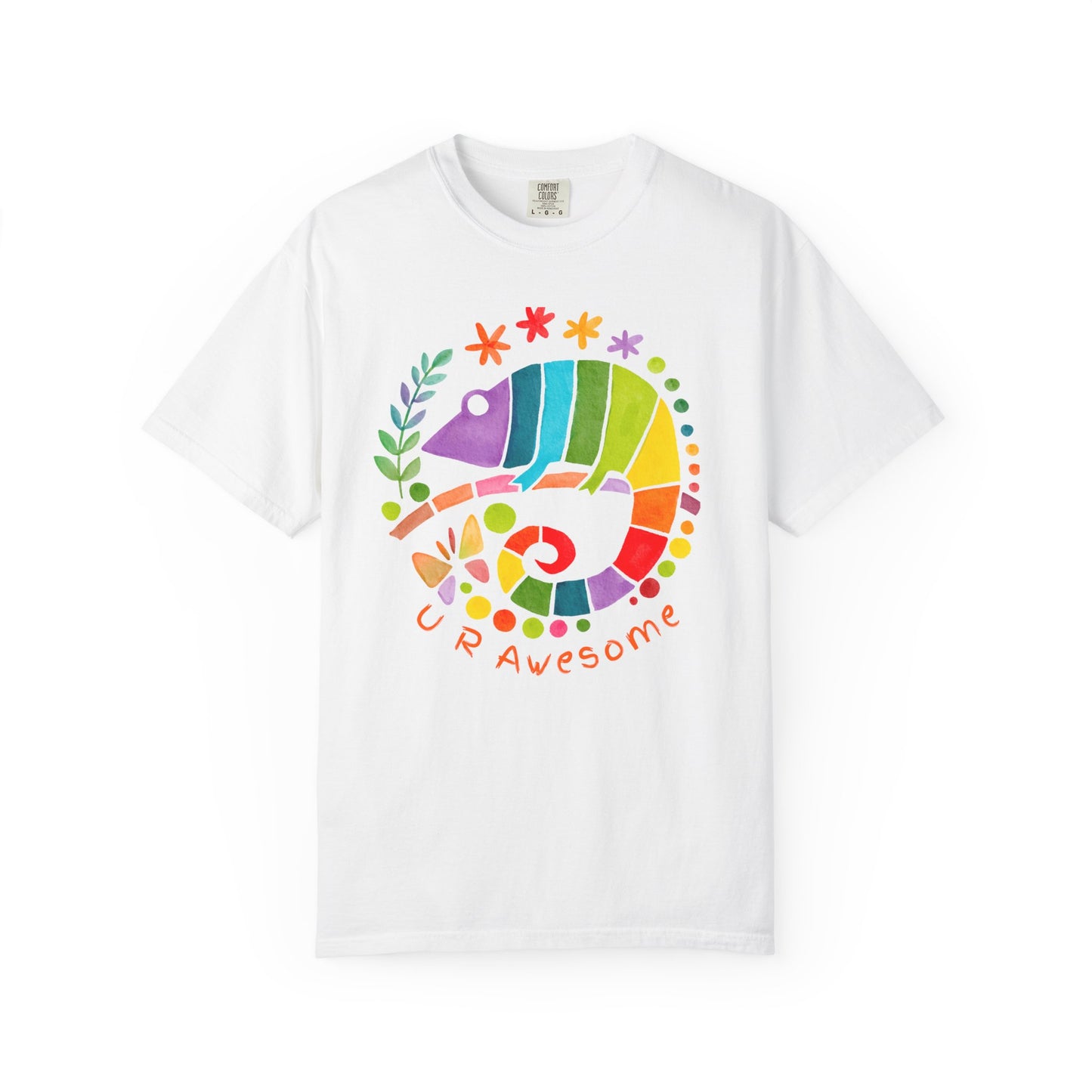 Custom Colorful Chameleon T-shirt