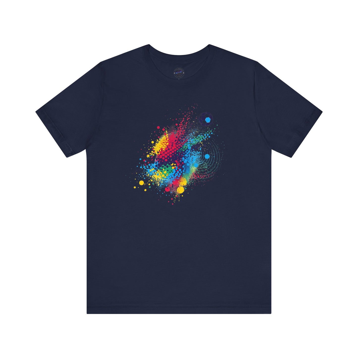 Colorful Day Dot Soccer Splash Tee - Unisex Short Sleeve Shirt, Sports Fan Gift, Casual Wear, Fun Summer Tee, Active Lifestyle Top