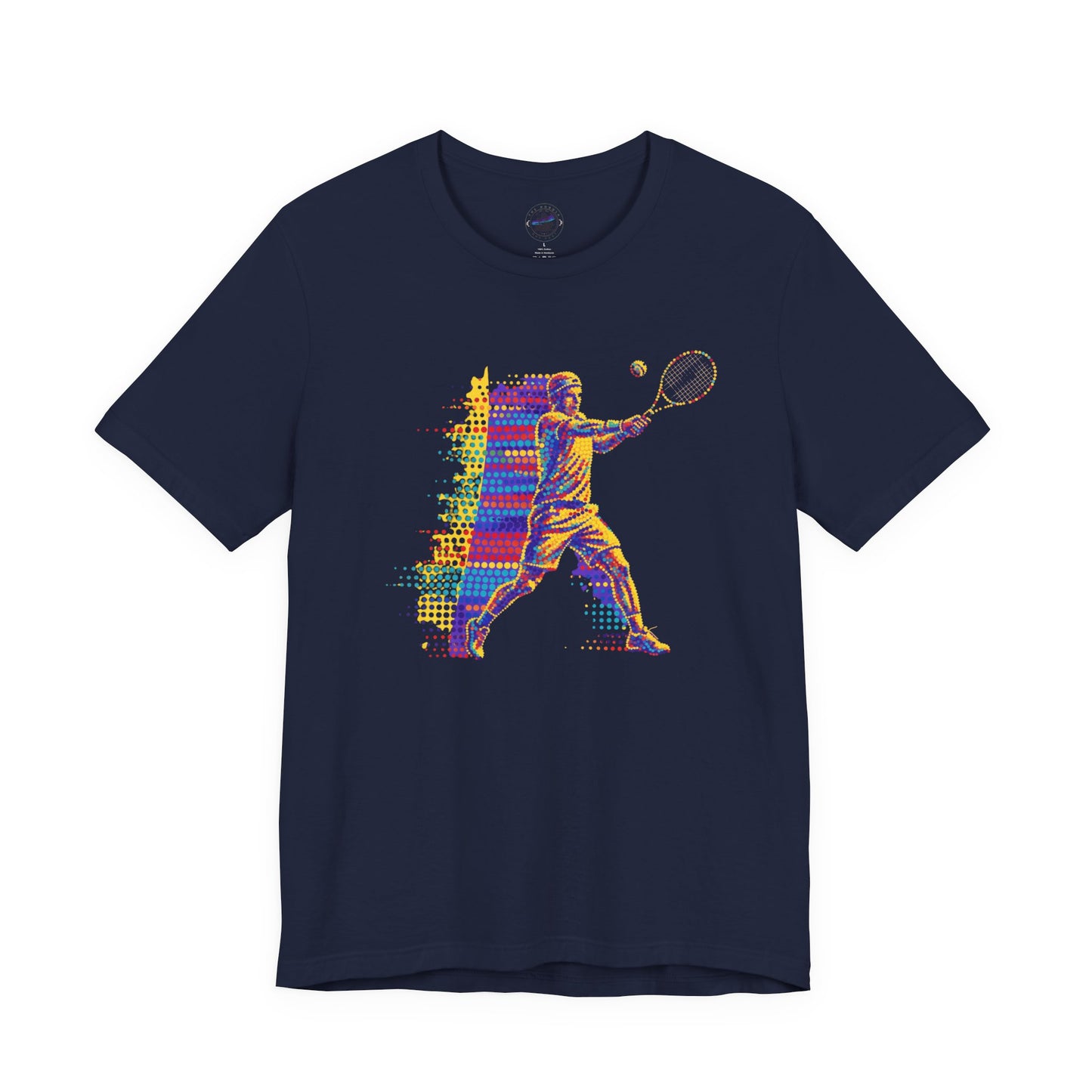 Vibrant Day Dot Tennis Swing Tee, Sports Apparel, Tennis Lover Gift, Activewear for Him/Her, Perfect for Birthdays, Summer Outings