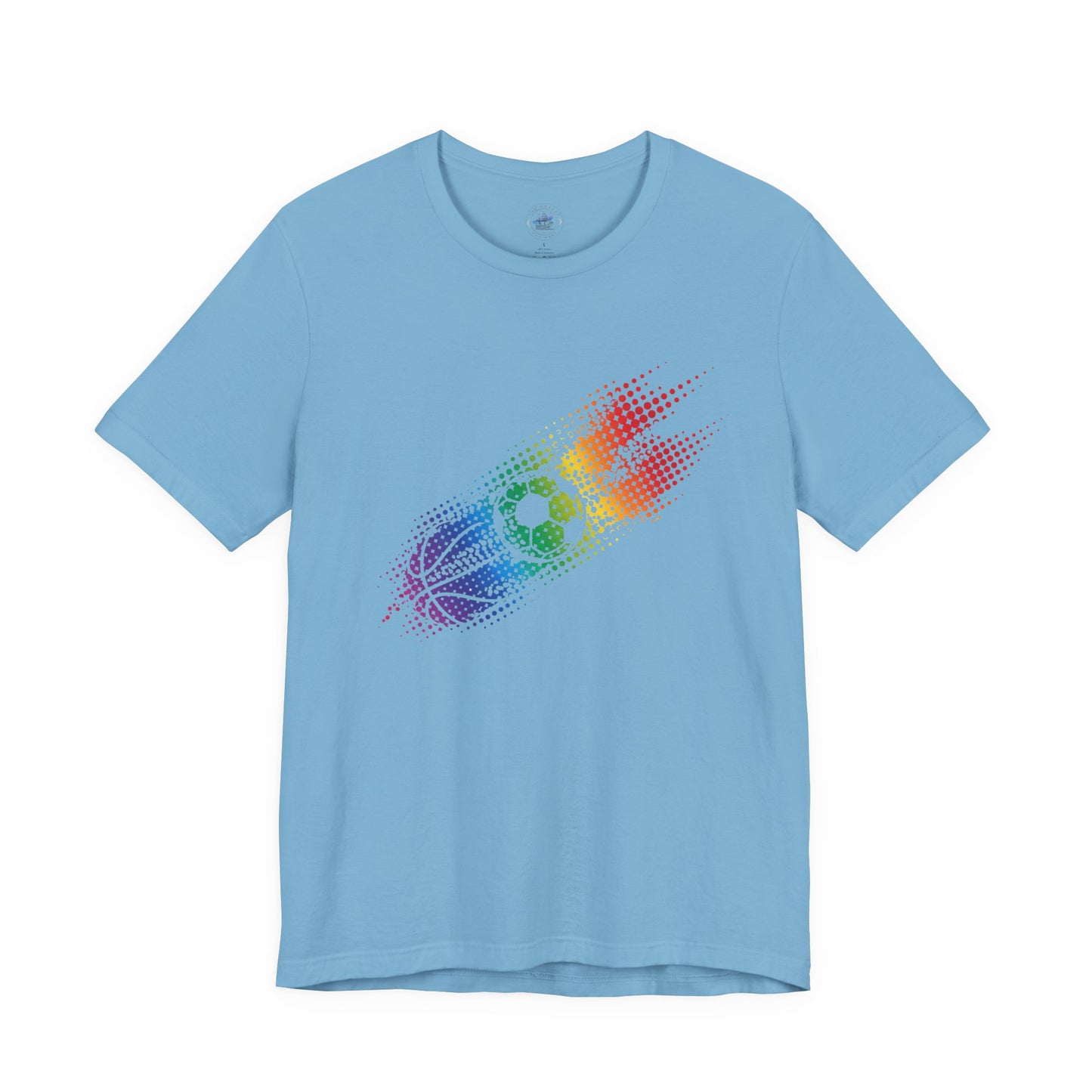 Multi-Sports Rainbow Day Dot Sports Tee, Unisex Tee for Athletes, Fun Gift for Sports Lovers, Ideal for Pride Events, Casual Wear