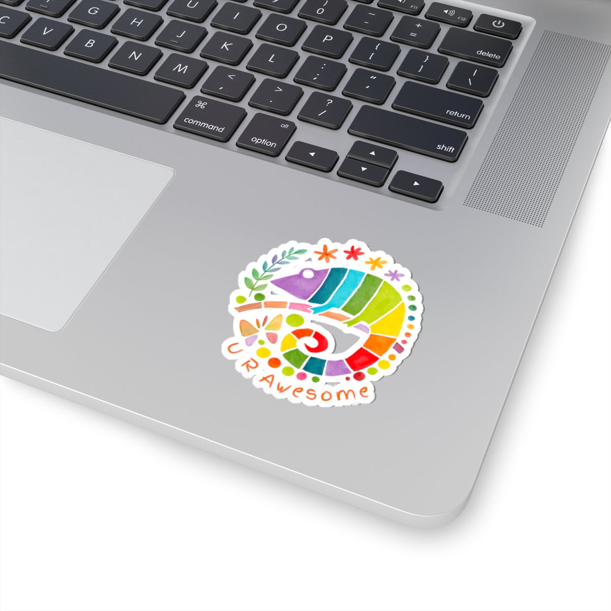 Colorful Chameleon Stickers, Motivational Stickers, U R Awesome Stickers, Laptop Decals, Fun and Whimsical Stickers