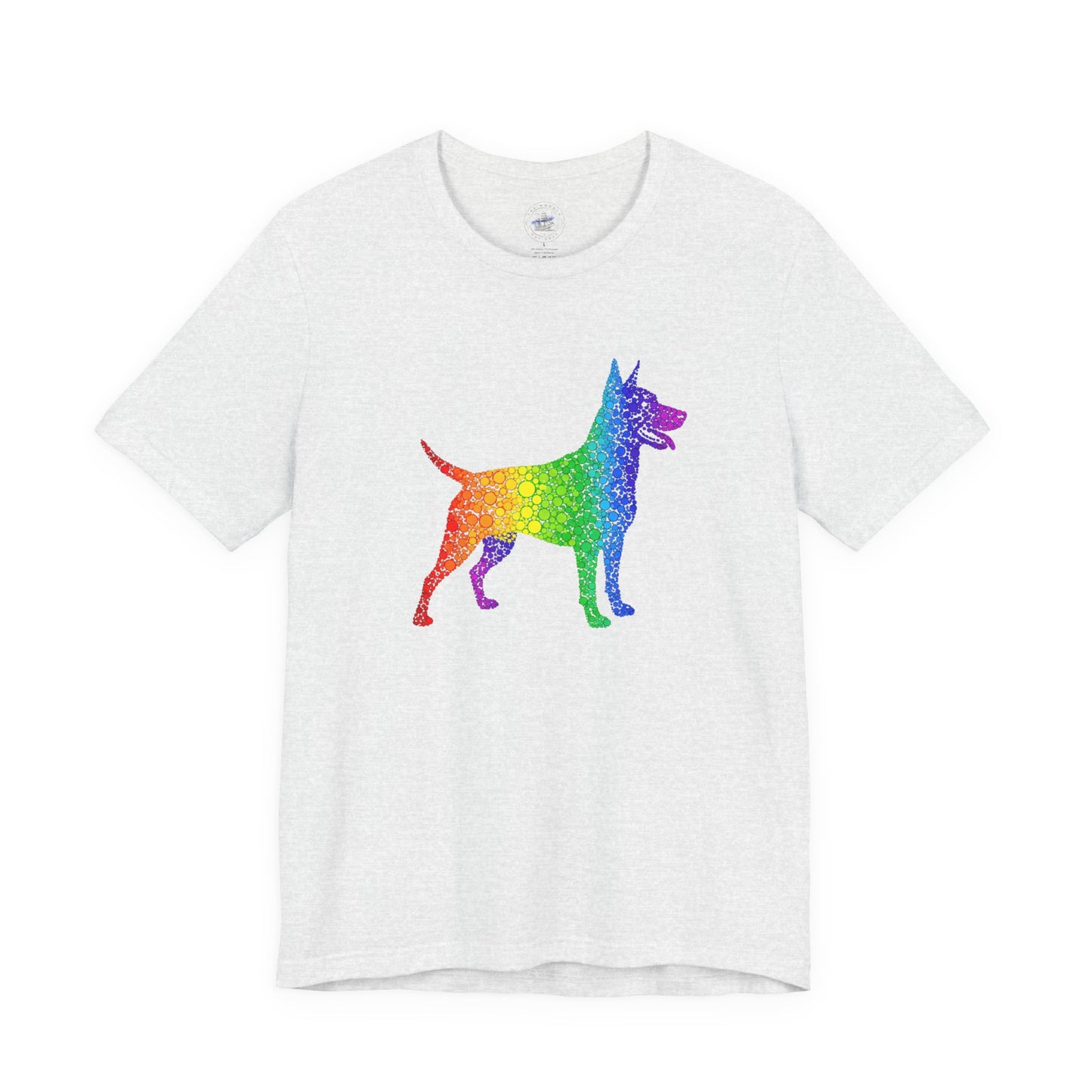 Day Dot Style, Rainbow Dog Graphic Tee, Pride Shirt, Unisex Short Sleeve, Pet Lovers Gift, Casual Wear, Dog Mom Apparel, LGBTQ+ T-Shirt