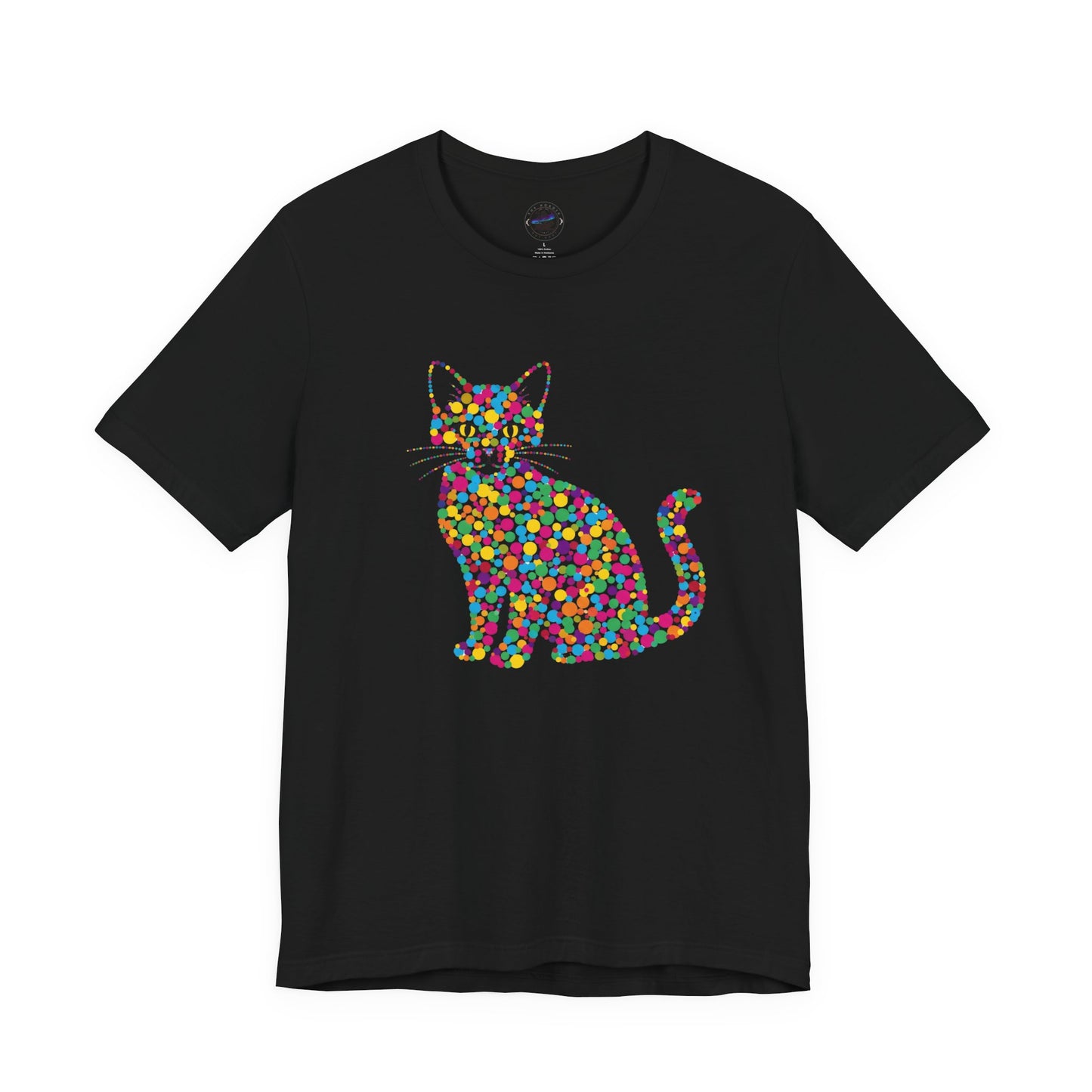 Day Dot Style, Colorful Cat Graphic Tee, Perfect Gift for Cat Lovers, Cute Animal Shirt, Casual Wear, Birthday Gift, Pet Lover Apparel