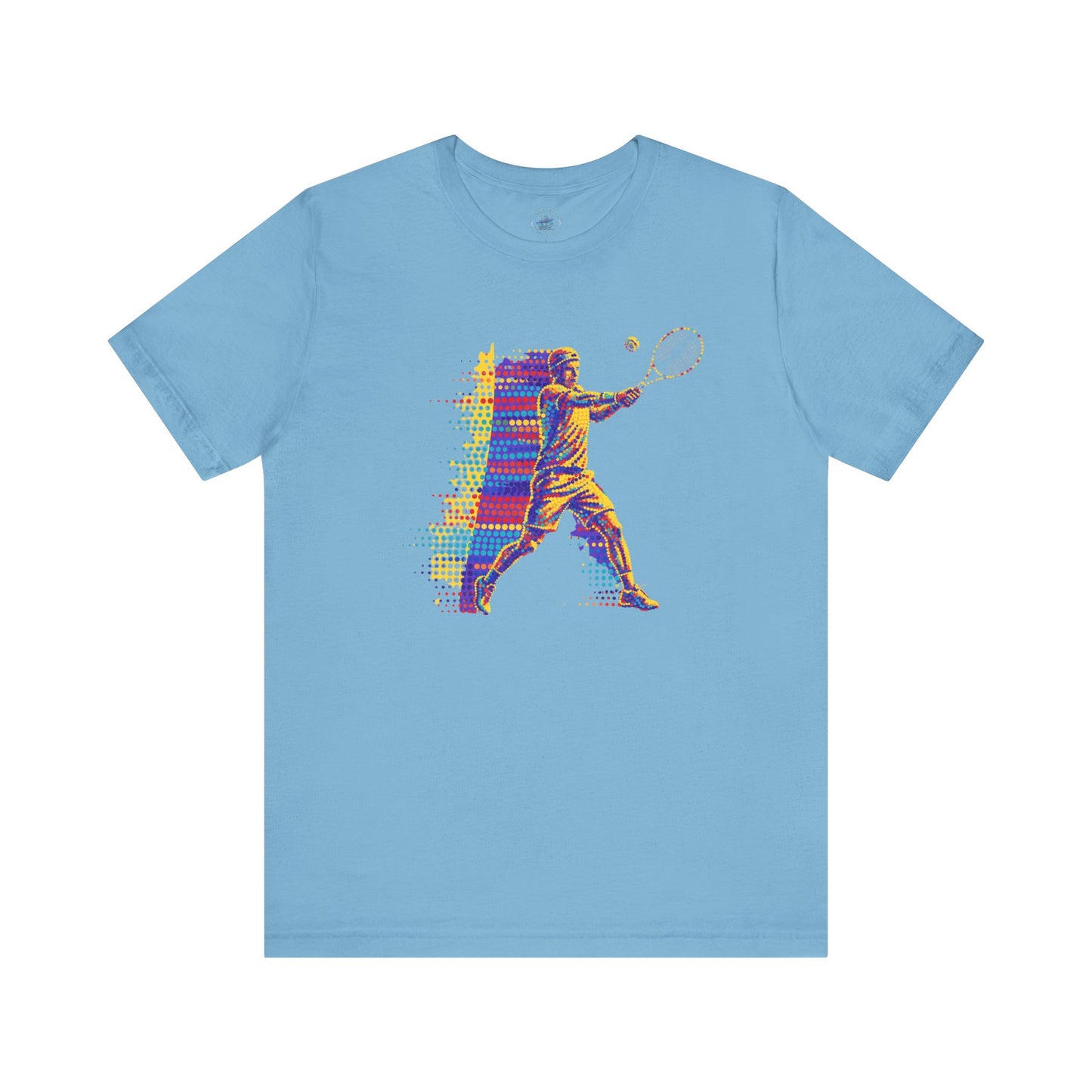 Vibrant Day Dot Tennis Swing Tee, Sports Apparel, Tennis Lover Gift, Activewear for Him/Her, Perfect for Birthdays, Summer Outings