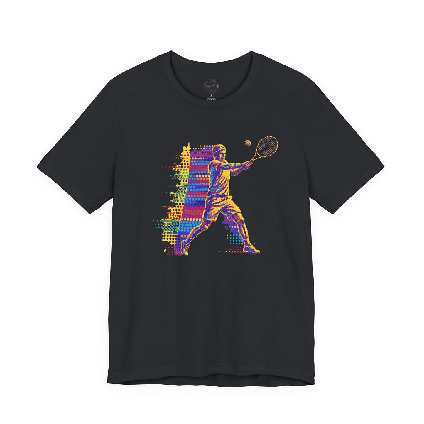 Vibrant Day Dot Tennis Swing Tee, Sports Apparel, Tennis Lover Gift, Activewear for Him/Her, Perfect for Birthdays, Summer Outings