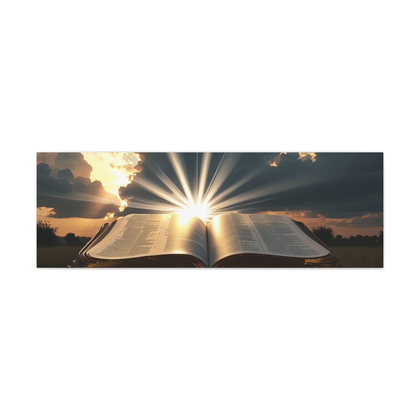 Faith Inspirational Open Bible, Sunrise, Canvas Wall Art, Motivational Home Decor, Bible Lovers, Religious Wall Art, Bible Verse Decoration