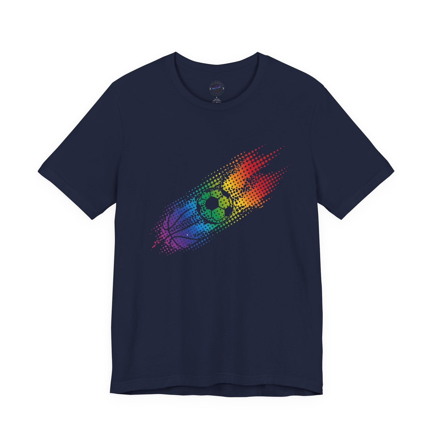 Multi-Sports Rainbow Day Dot Sports Tee, Unisex Tee for Athletes, Fun Gift for Sports Lovers, Ideal for Pride Events, Casual Wear