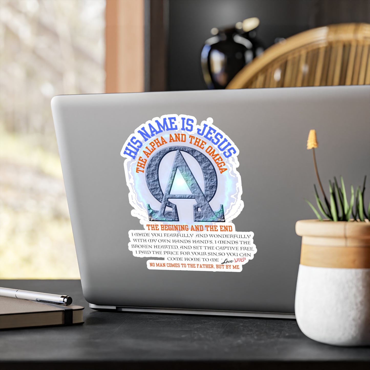 Nordik OutPost-Inspirational Jesus Vinyl Decals Set - Faith-Based Wall Art & Stickers