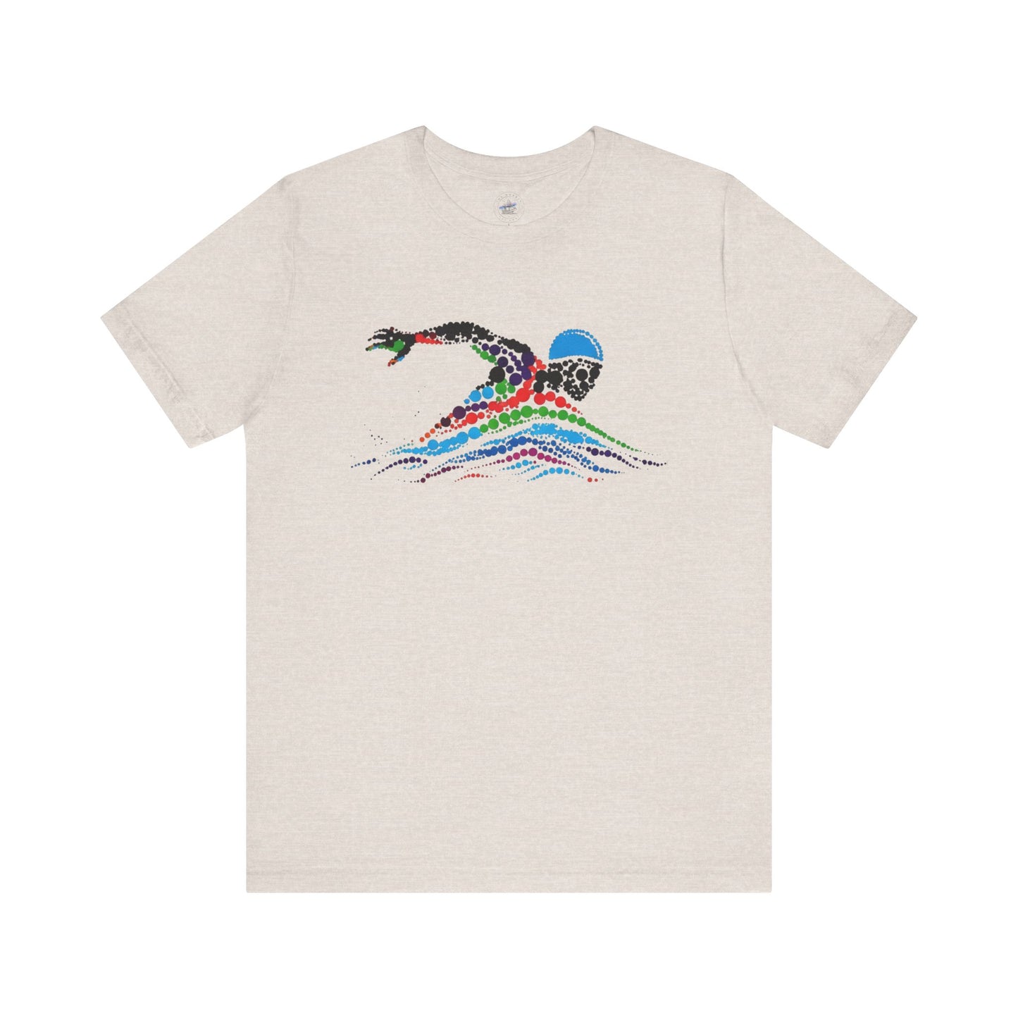 Vibrant Cool Wave Competition Swimmer Graphic Tee - Unisex Jersey Short Sleeve, Casual Wear, Summer Vibes, Gift for Nature Lovers, Beach Outfit, Festival Style