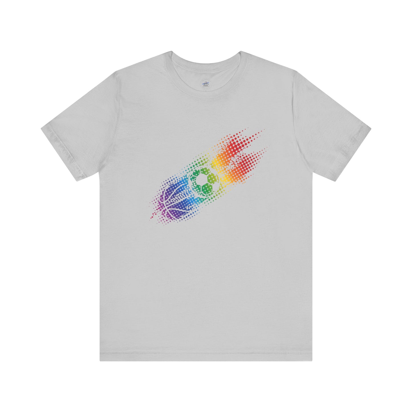 Multi-Sports Rainbow Day Dot Sports Tee, Unisex Tee for Athletes, Fun Gift for Sports Lovers, Ideal for Pride Events, Casual Wear