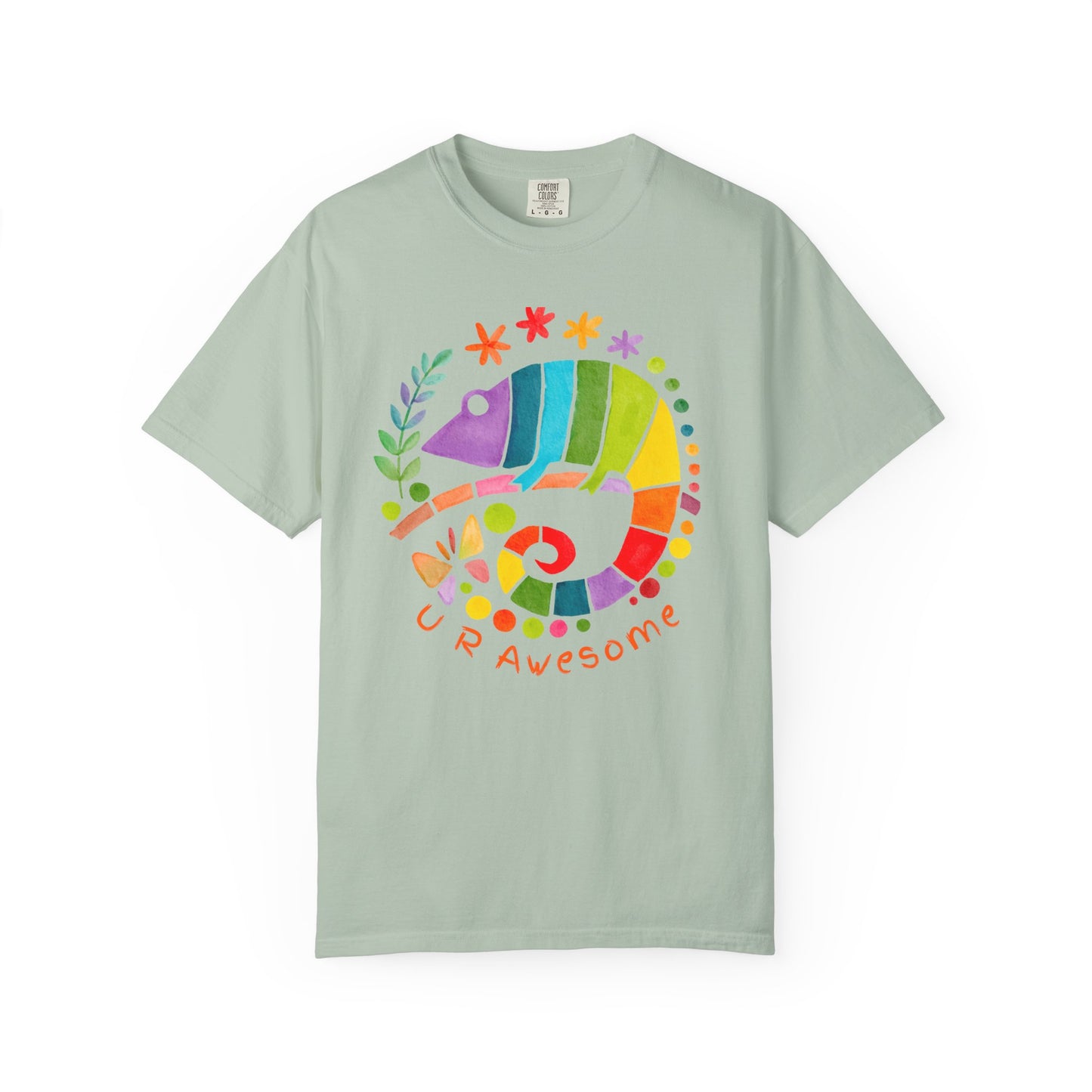Custom Colorful Chameleon T-shirt