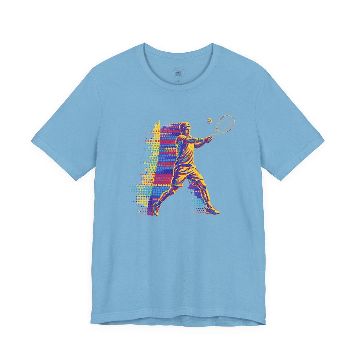 Vibrant Day Dot Tennis Swing Tee, Sports Apparel, Tennis Lover Gift, Activewear for Him/Her, Perfect for Birthdays, Summer Outings