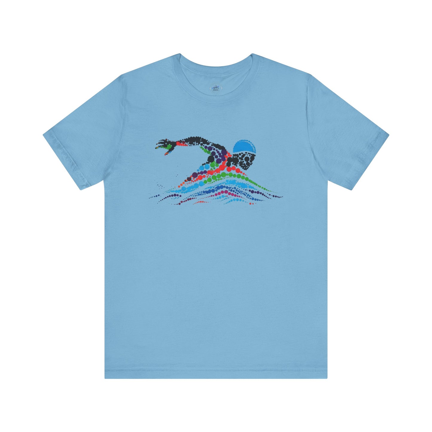 Vibrant Cool Wave Competition Swimmer Graphic Tee - Unisex Jersey Short Sleeve, Casual Wear, Summer Vibes, Gift for Nature Lovers, Beach Outfit, Festival Style