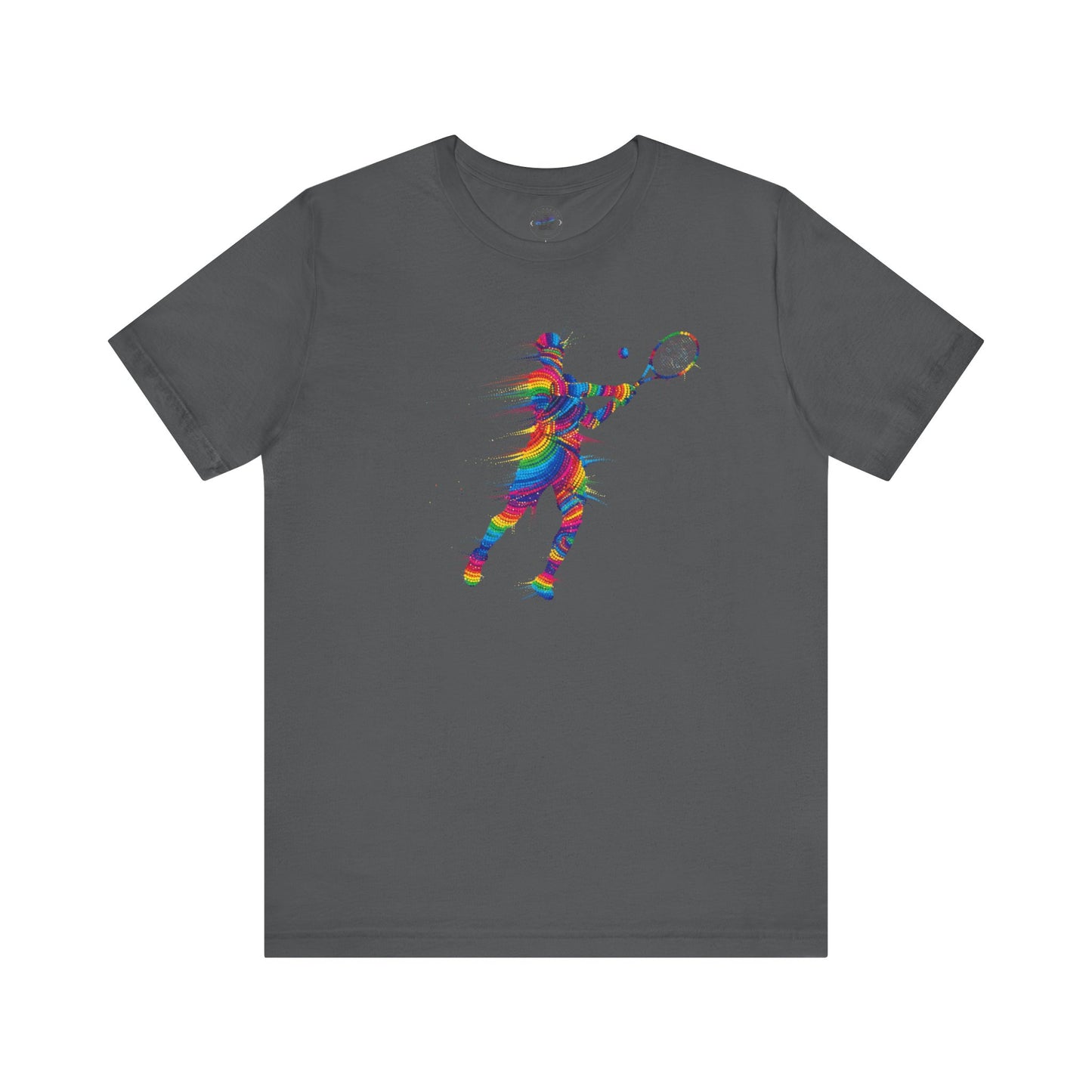 Colorful Day Dot Style Tennis Player Unisex Tee, Sporty Outfit, Gift for Tennis Lovers, Athleisure Tee, Vibrant Streetwear, Tennis Gift, Summer Style