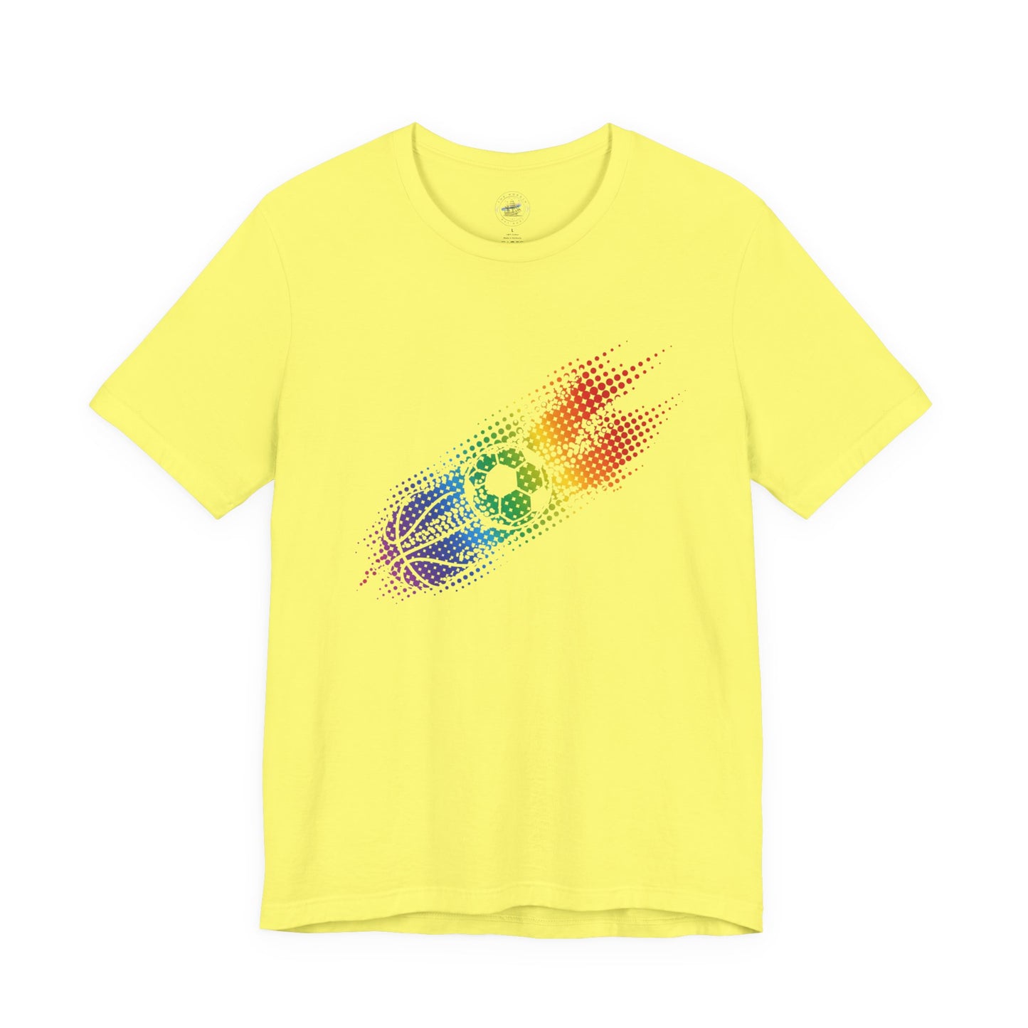 Multi-Sports Rainbow Day Dot Sports Tee, Unisex Tee for Athletes, Fun Gift for Sports Lovers, Ideal for Pride Events, Casual Wear