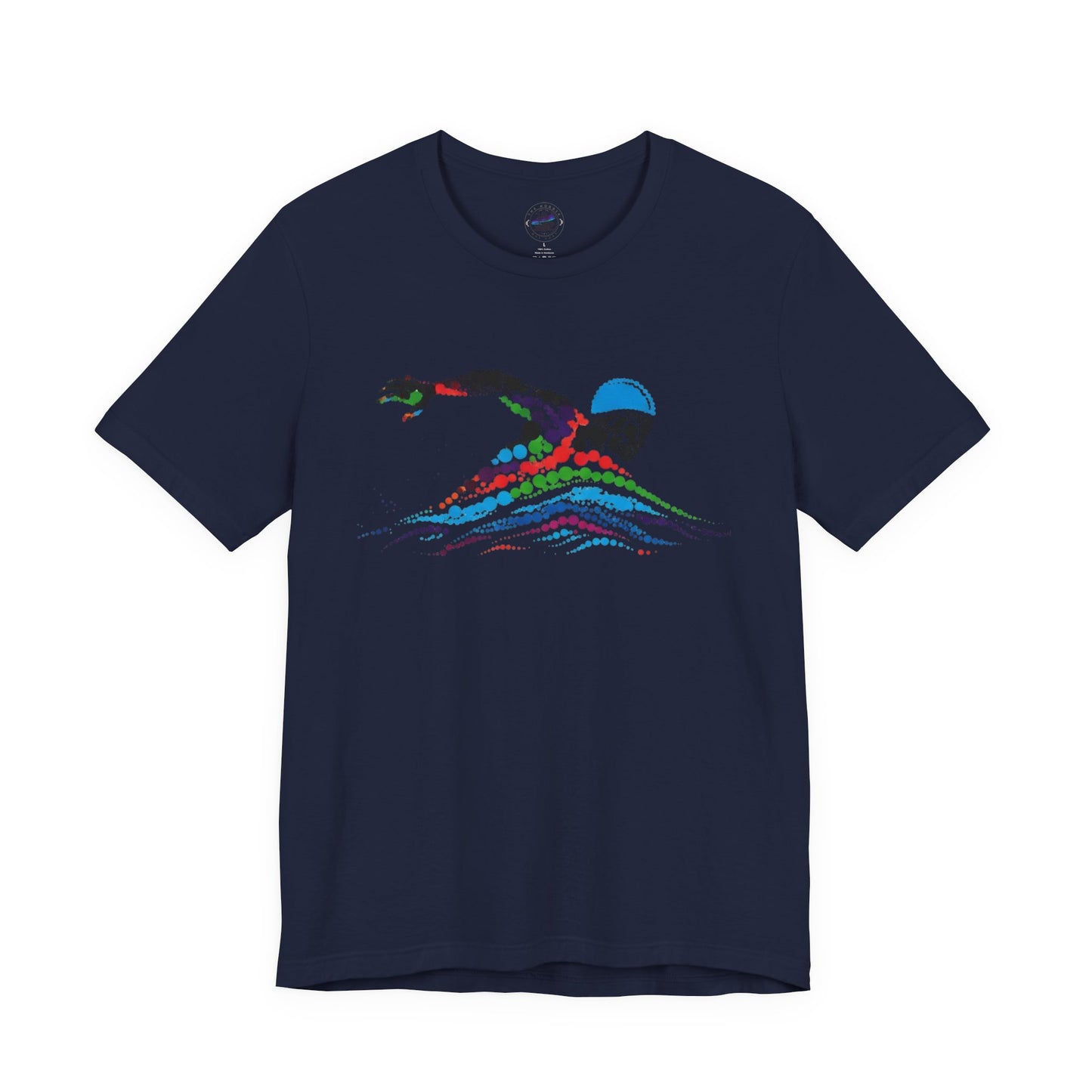 Vibrant Cool Wave Competition Swimmer Graphic Tee - Unisex Jersey Short Sleeve, Casual Wear, Summer Vibes, Gift for Nature Lovers, Beach Outfit, Festival Style