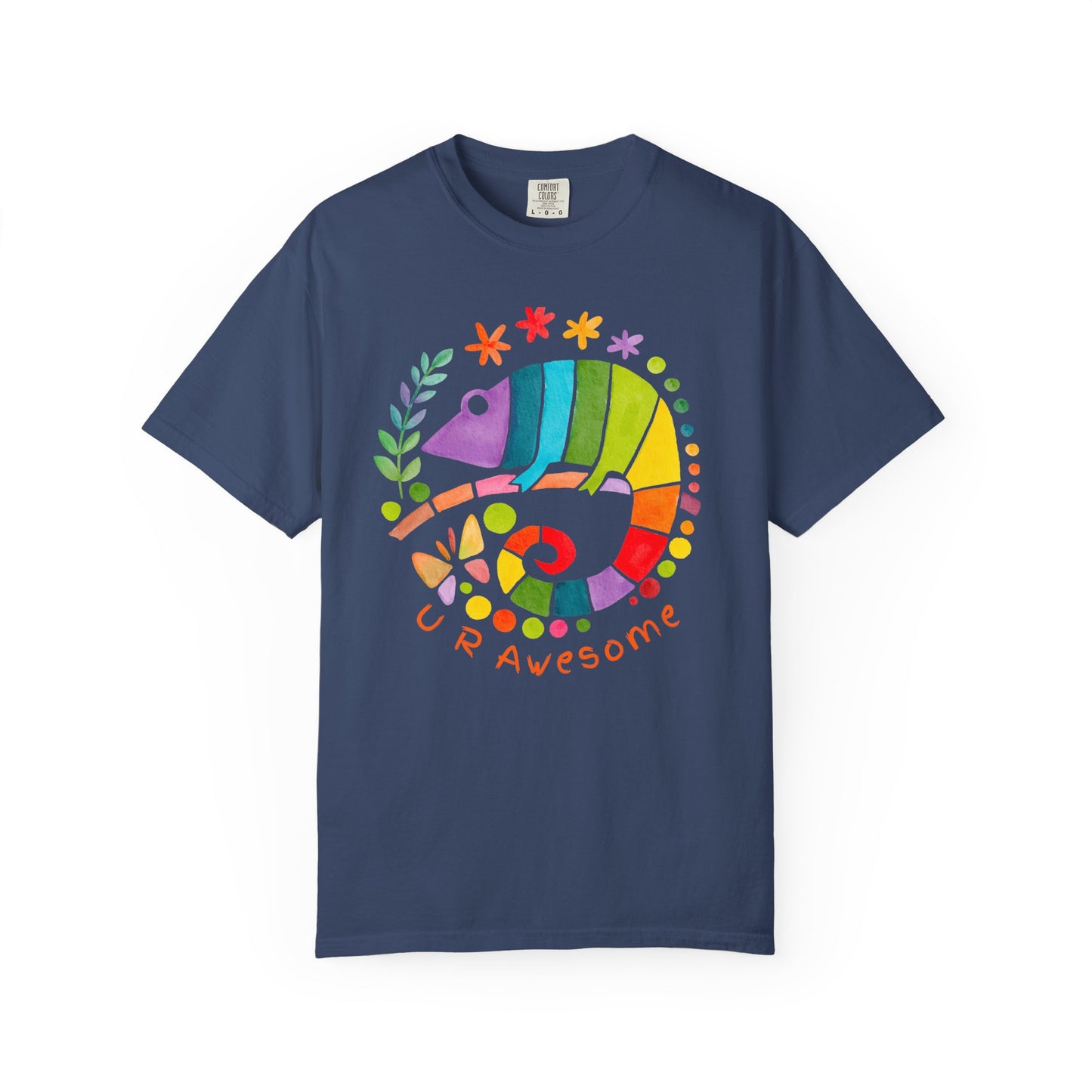 Custom Colorful Chameleon T-shirt