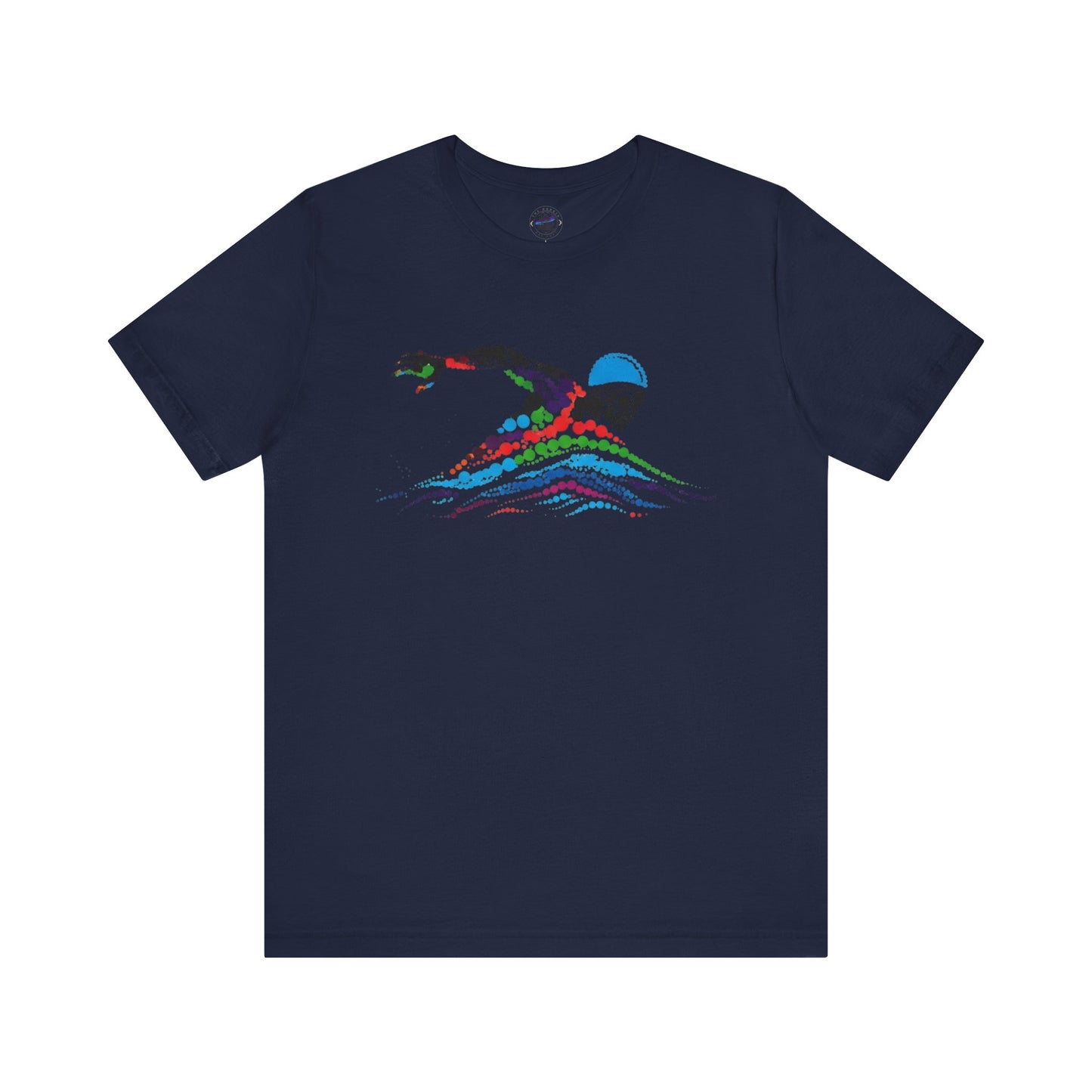 Vibrant Cool Wave Competition Swimmer Graphic Tee - Unisex Jersey Short Sleeve, Casual Wear, Summer Vibes, Gift for Nature Lovers, Beach Outfit, Festival Style