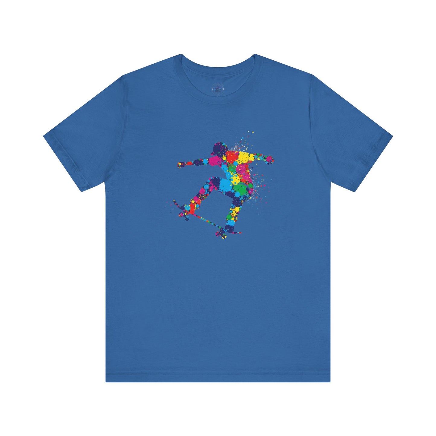 Day Dot Style Colorful Skateboarder Tee, Unisex Skate Shirt, Gift for Skaters, Summer T-Shirt, Streetwear Apparel, Cool Graphic Tee