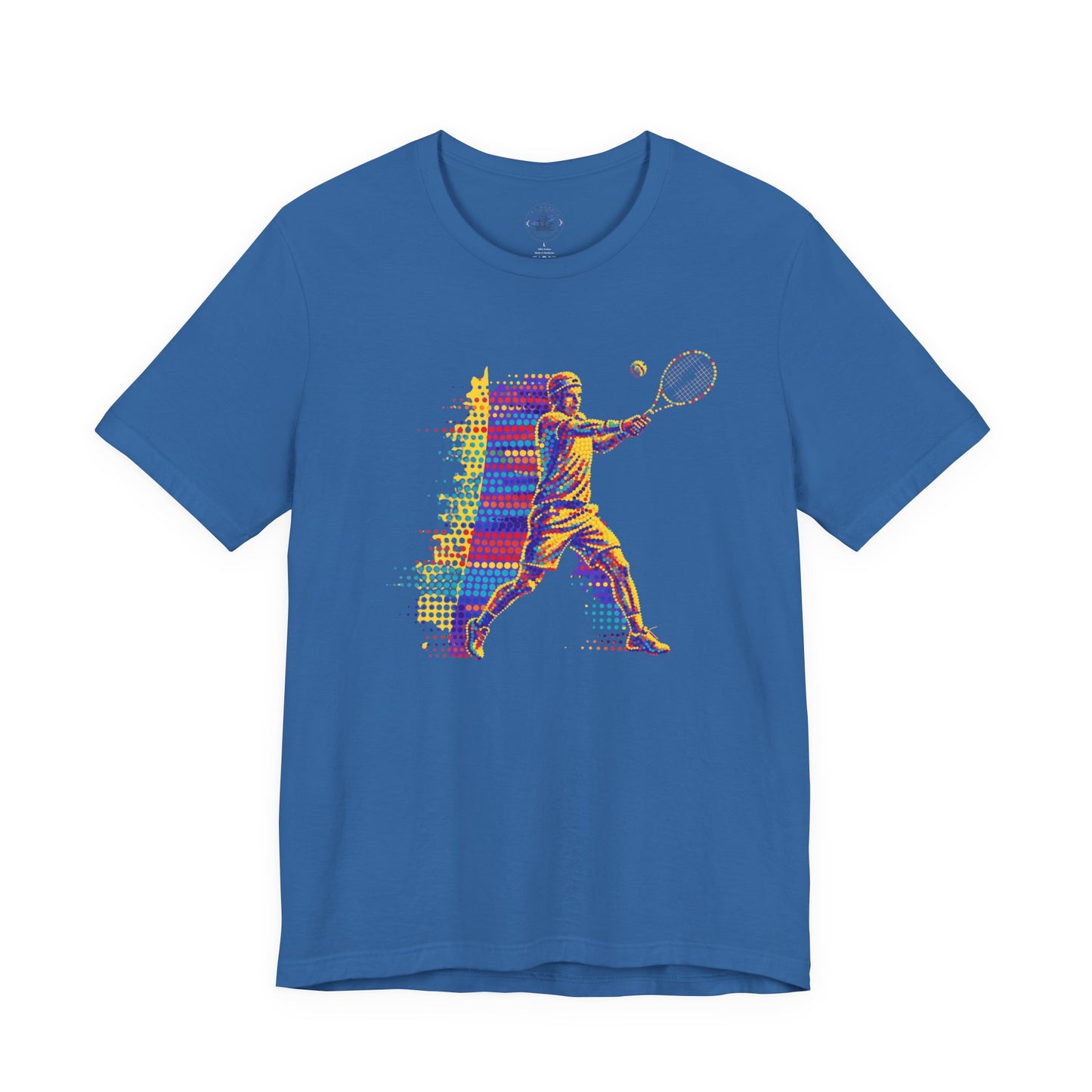 Vibrant Day Dot Tennis Swing Tee, Sports Apparel, Tennis Lover Gift, Activewear for Him/Her, Perfect for Birthdays, Summer Outings
