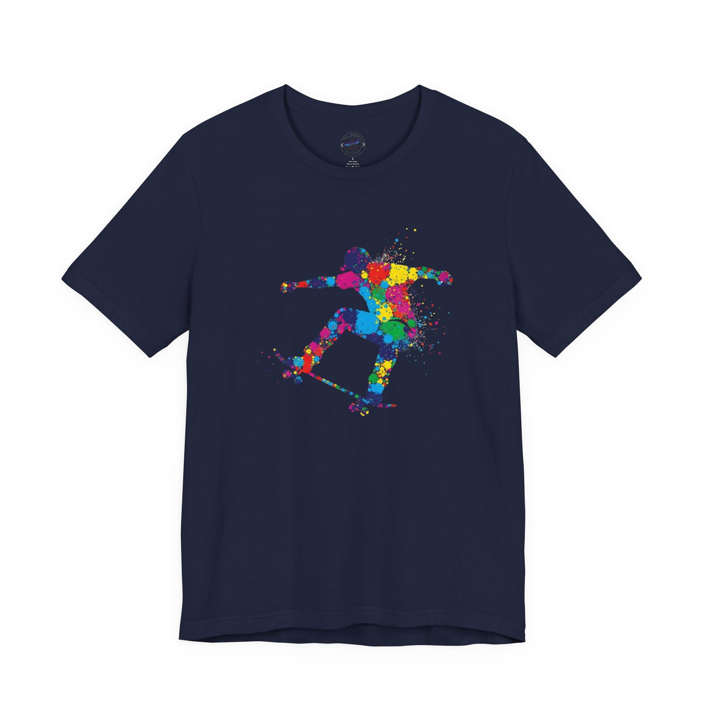 Day Dot Style Colorful Skateboarder Tee, Unisex Skate Shirt, Gift for Skaters, Summer T-Shirt, Streetwear Apparel, Cool Graphic Tee