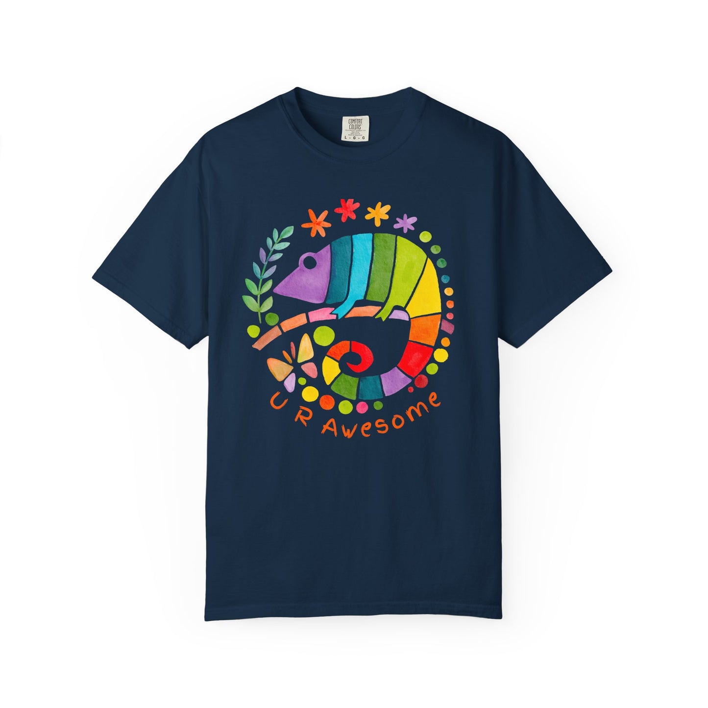 Custom Colorful Chameleon T-shirt
