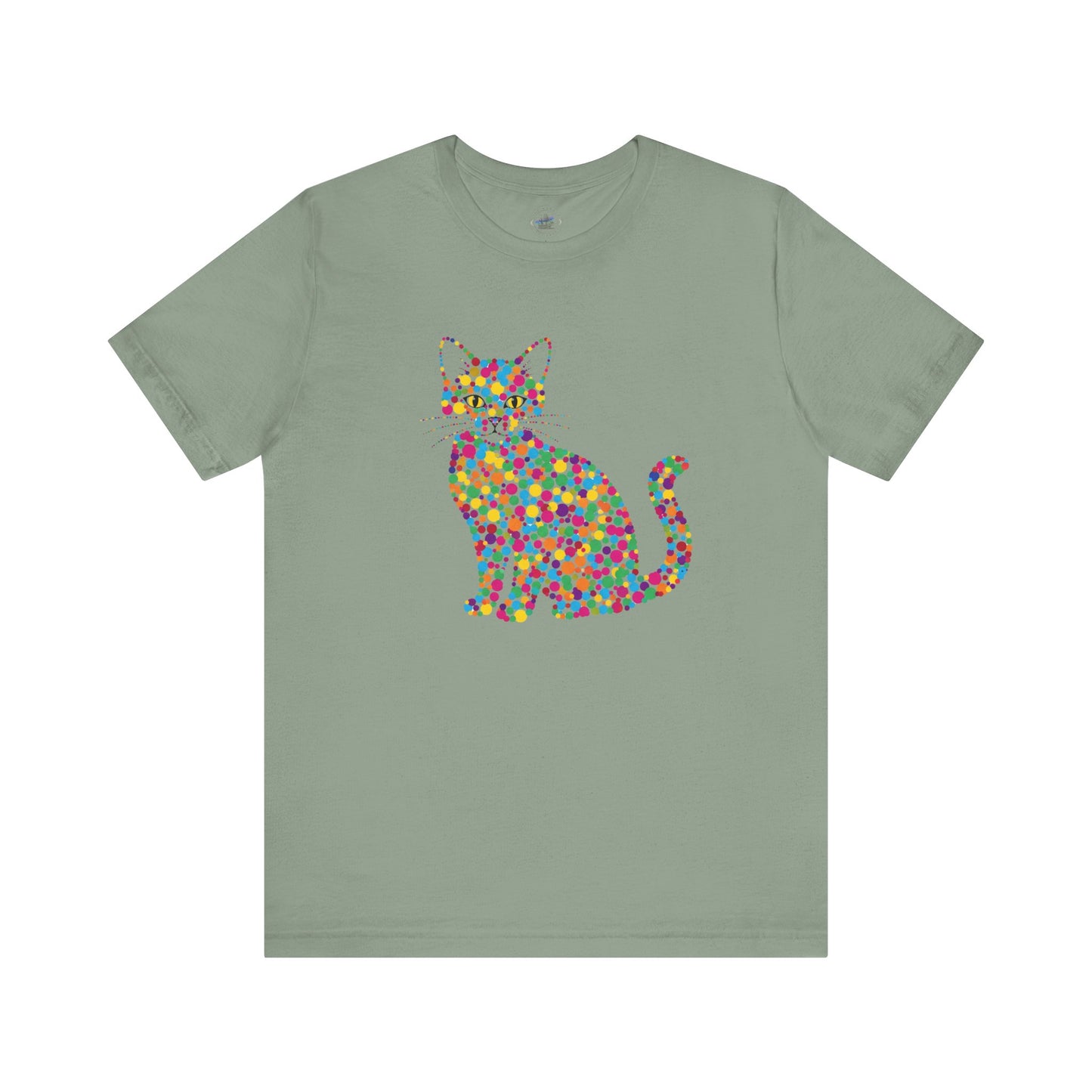 Day Dot Style, Colorful Cat Graphic Tee, Perfect Gift for Cat Lovers, Cute Animal Shirt, Casual Wear, Birthday Gift, Pet Lover Apparel