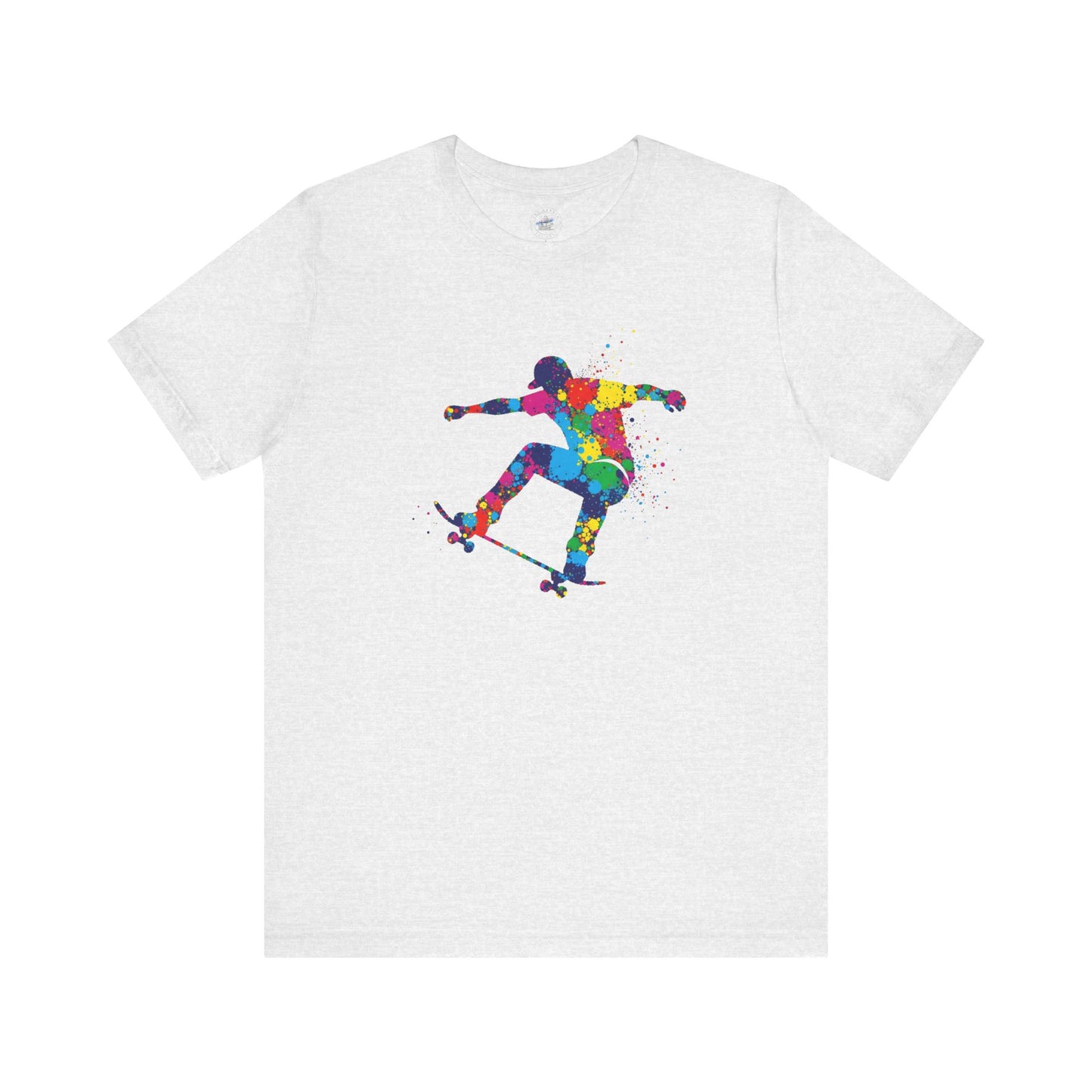 Day Dot Style Colorful Skateboarder Tee, Unisex Skate Shirt, Gift for Skaters, Summer T-Shirt, Streetwear Apparel, Cool Graphic Tee