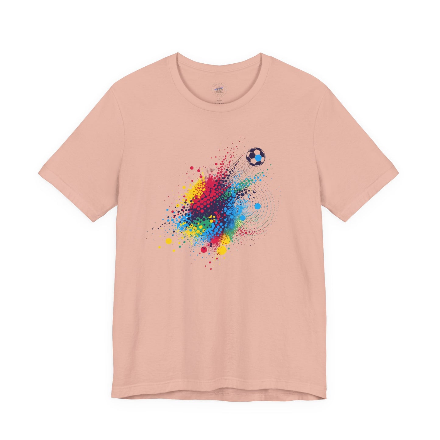 Colorful Day Dot Soccer Splash Tee - Unisex Short Sleeve Shirt, Sports Fan Gift, Casual Wear, Fun Summer Tee, Active Lifestyle Top