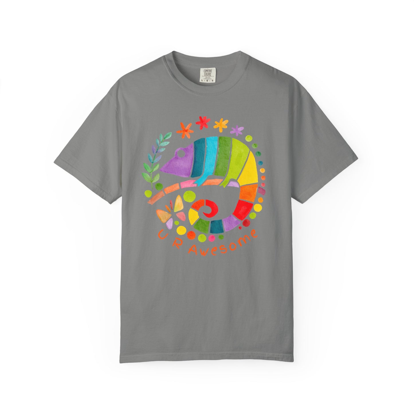 Custom Colorful Chameleon T-shirt