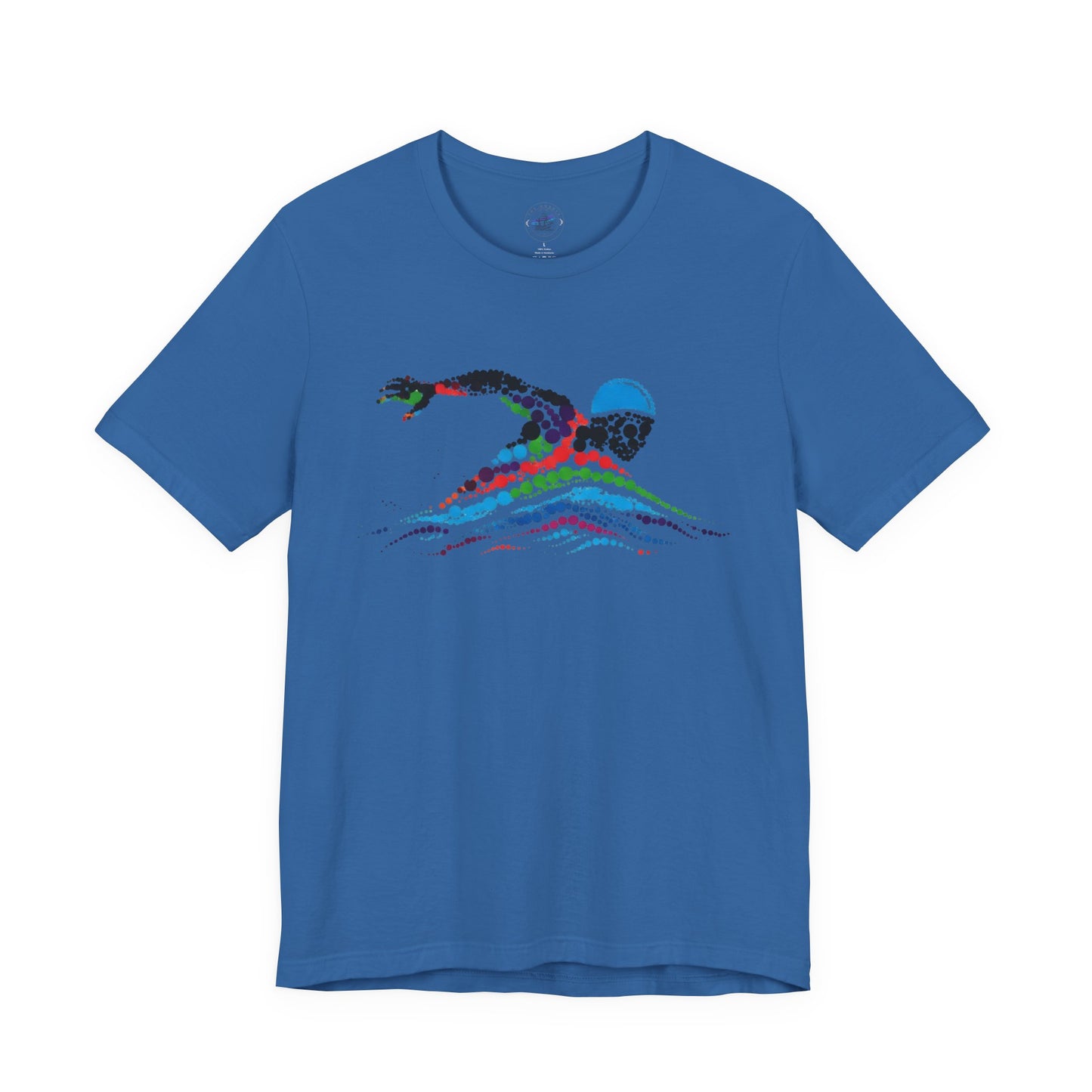 Vibrant Cool Wave Competition Swimmer Graphic Tee - Unisex Jersey Short Sleeve, Casual Wear, Summer Vibes, Gift for Nature Lovers, Beach Outfit, Festival Style