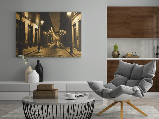 Canvas Art, Vintage, Dark Ally, Gas Light Scene, Home Decor